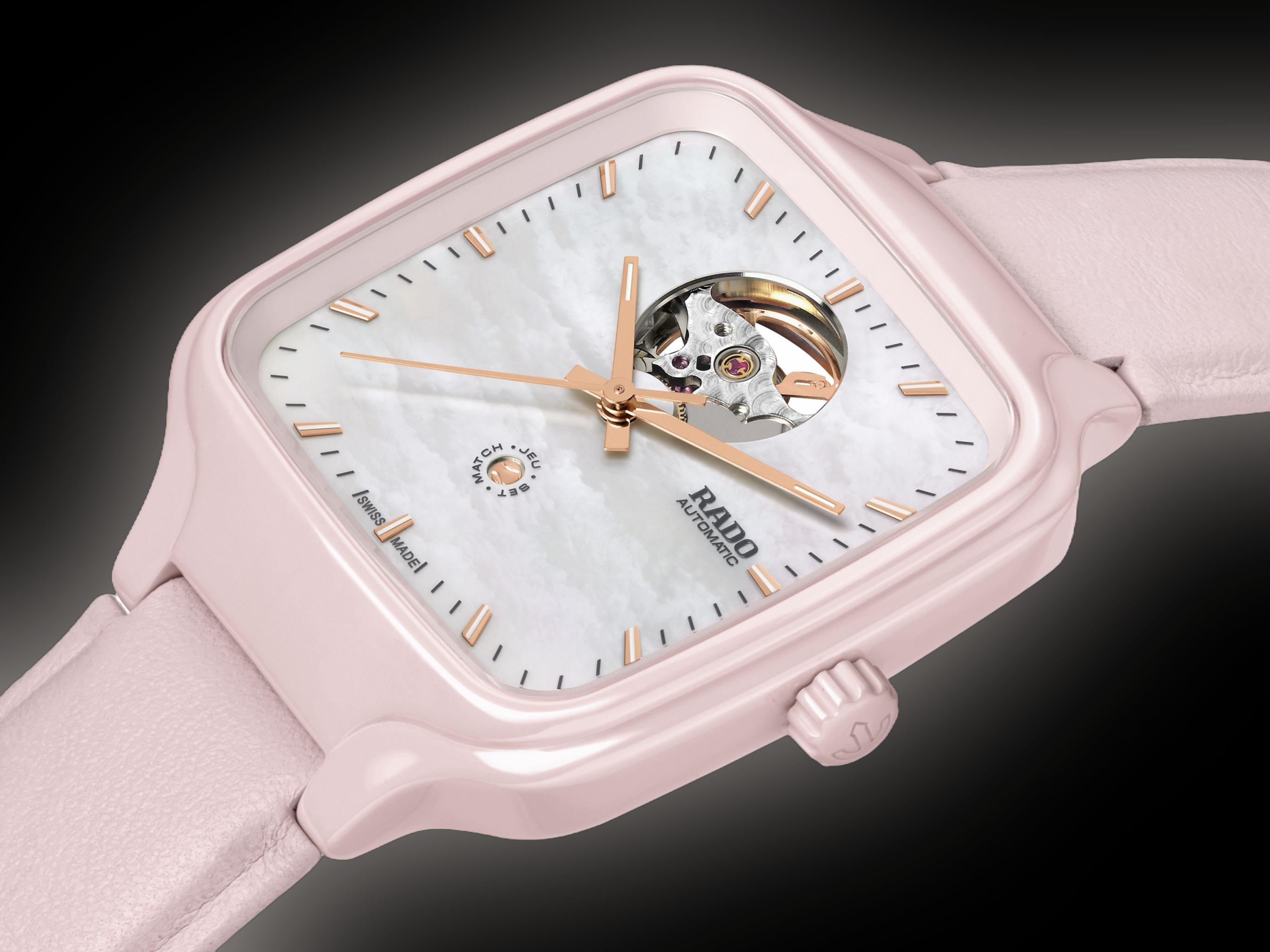 Rado TRUE Square 2712 White Dial, High-Tech Ceramic, 38.0 mm, Ash