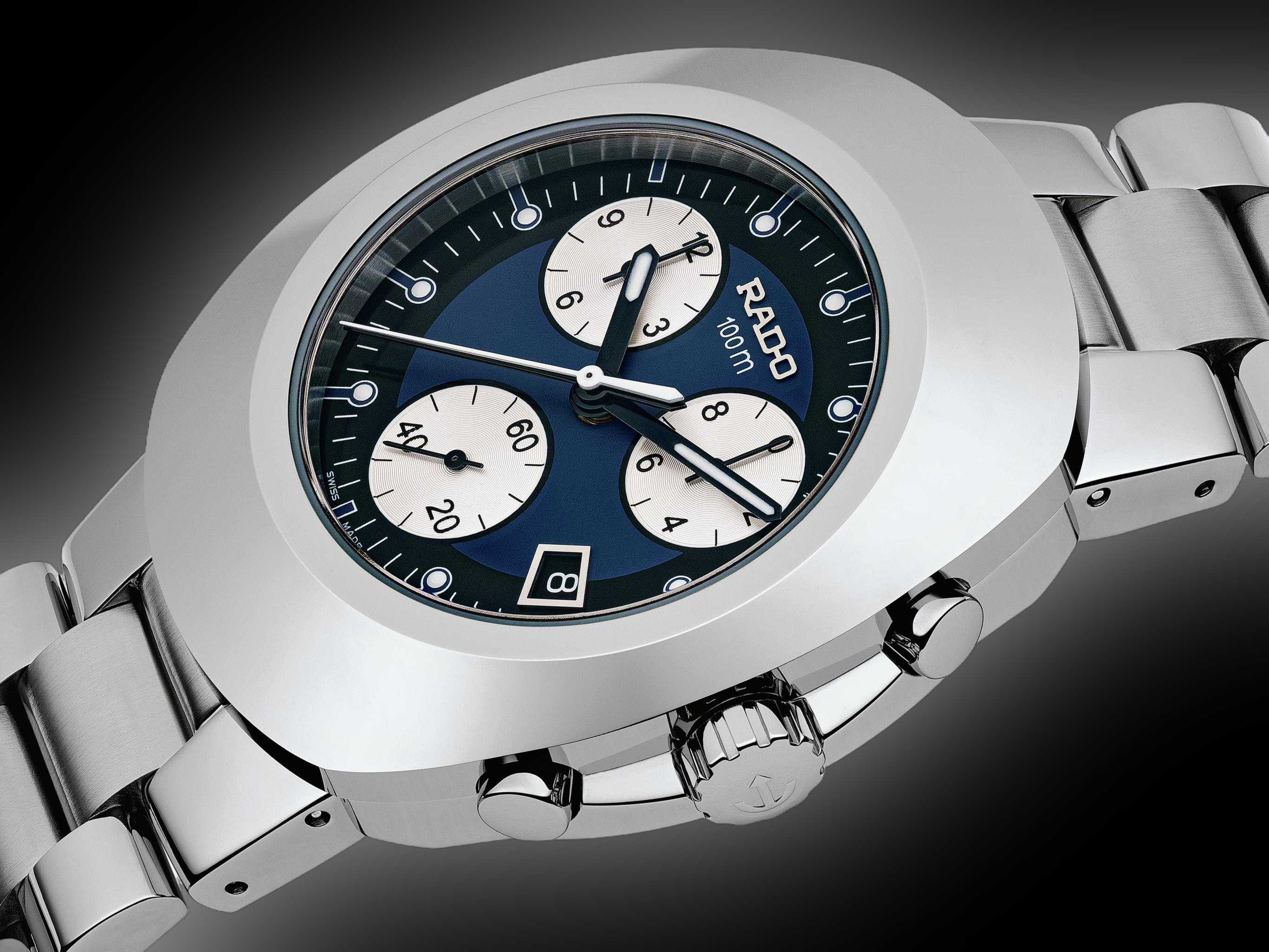 Rado Original 1263 Blue Dial, Hardmetal, Chronograph, New