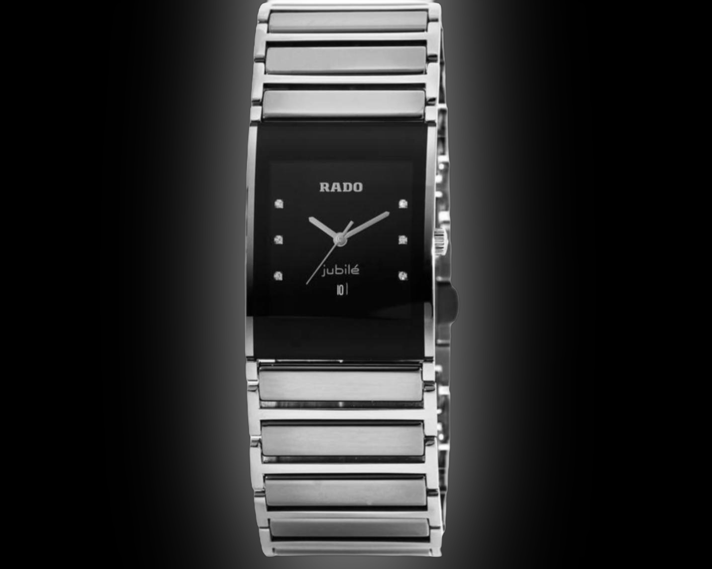 Rado Integral 2078 Black Dial, Stainless Steel, Jubilee, Men's Watch