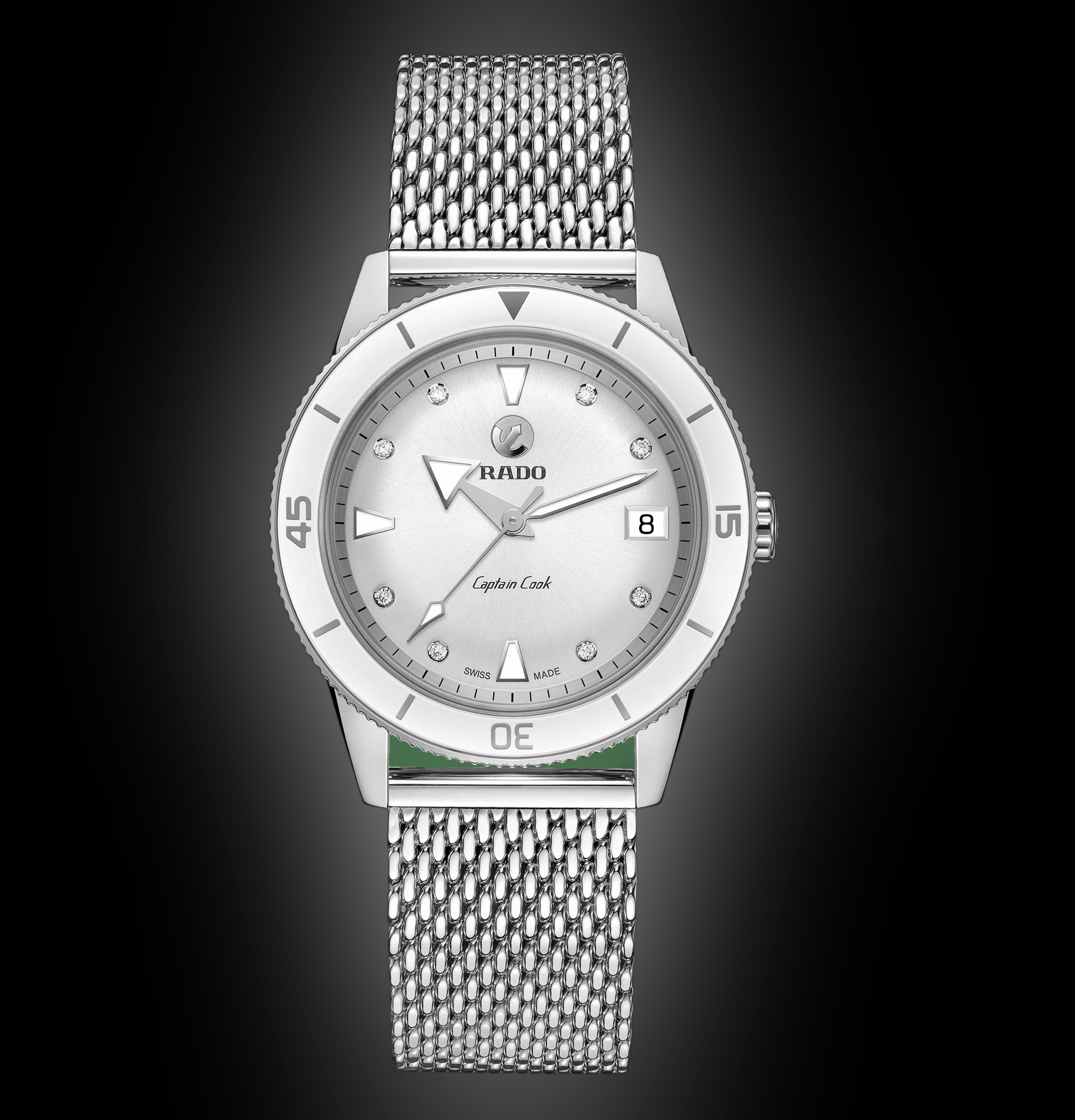 Rado Captain Cook 3250 White Dial, High-Tech Ceramic, mm