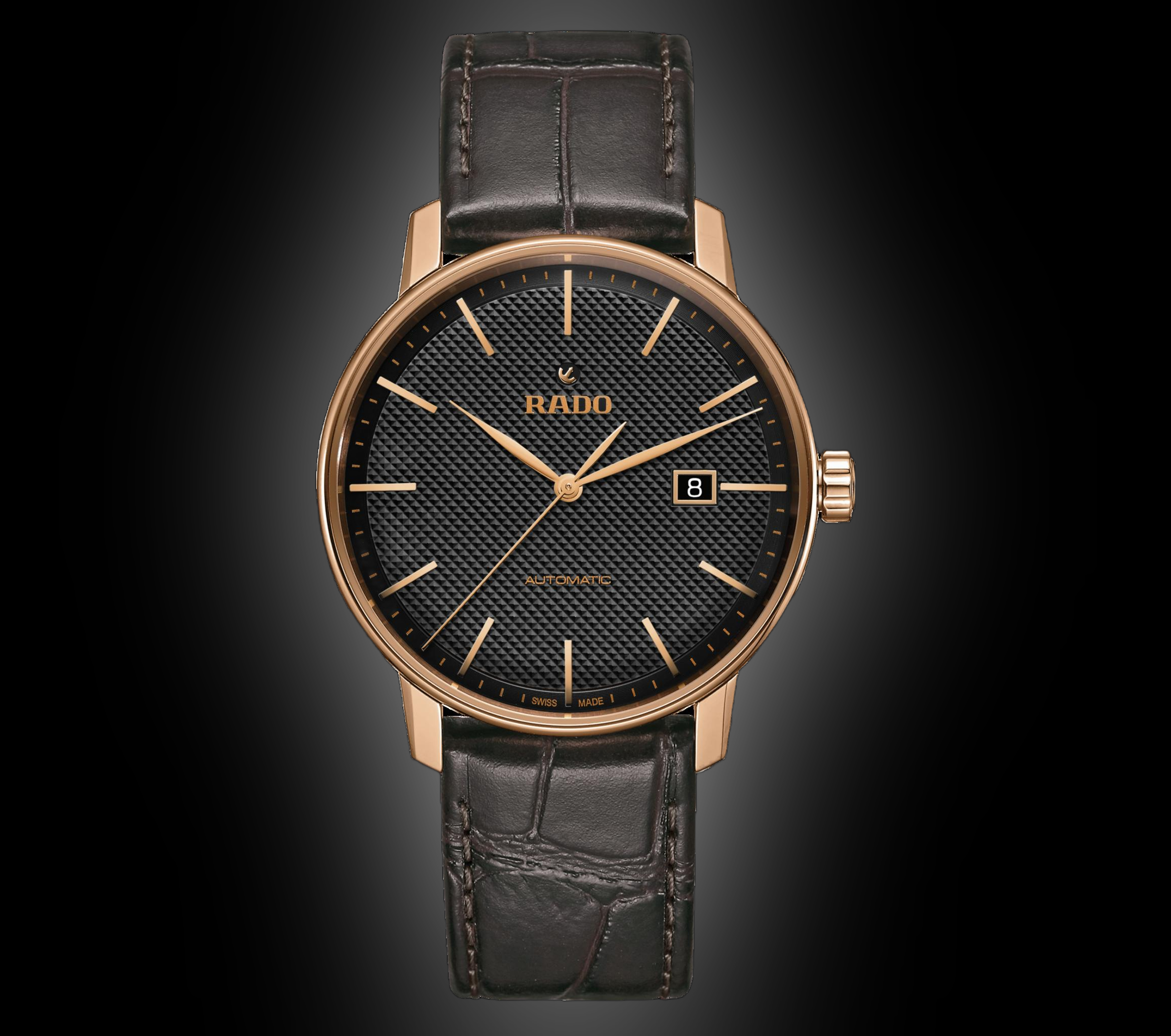Rado Coupole 2287 Blue Dial, Rose Gold-Tone Stainless Steel, 41.0