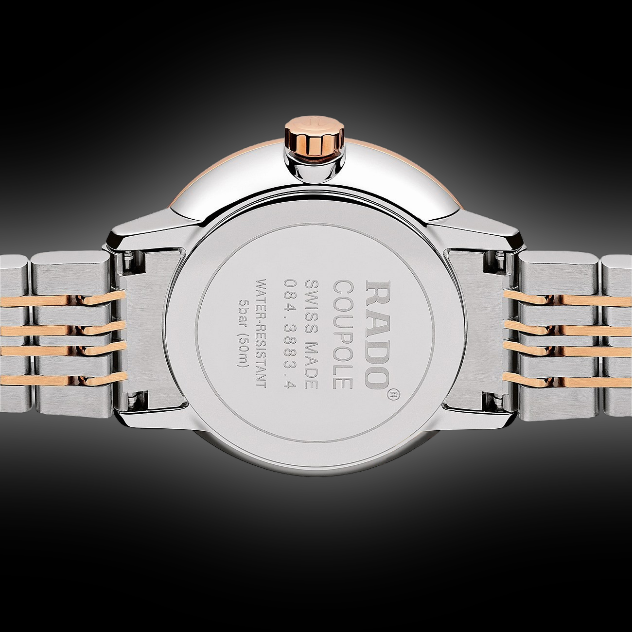 Rado Coupole 2288 White Dial, Stainless Steel, Diamonds Rose Gold Pvd