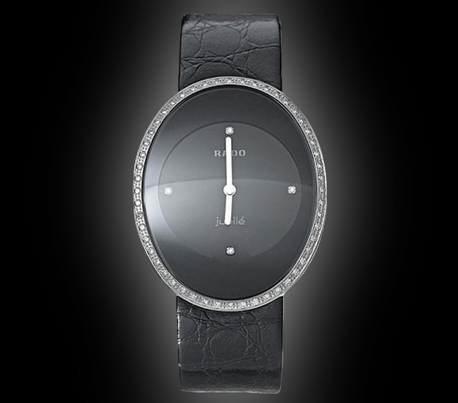 Montre Rado Esenza Unisexe Ovale 33x41 Mm - Mouvement Quartz, Bracelet Cuir Noir - Occasion Avec Boîte