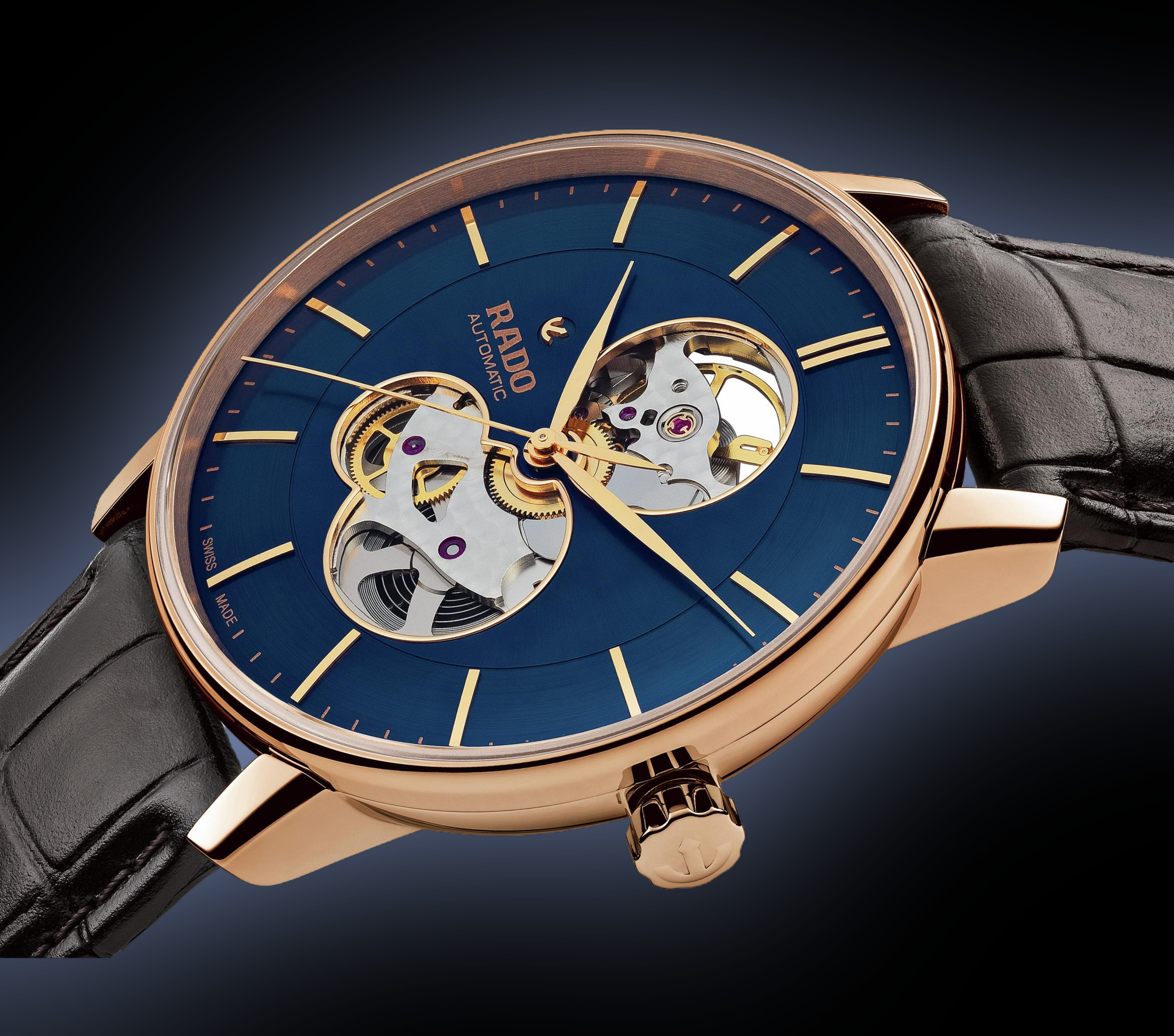 Rado Coupole 2289 Open Heart Blue Dial, Stainless Steel, 41.0 mm