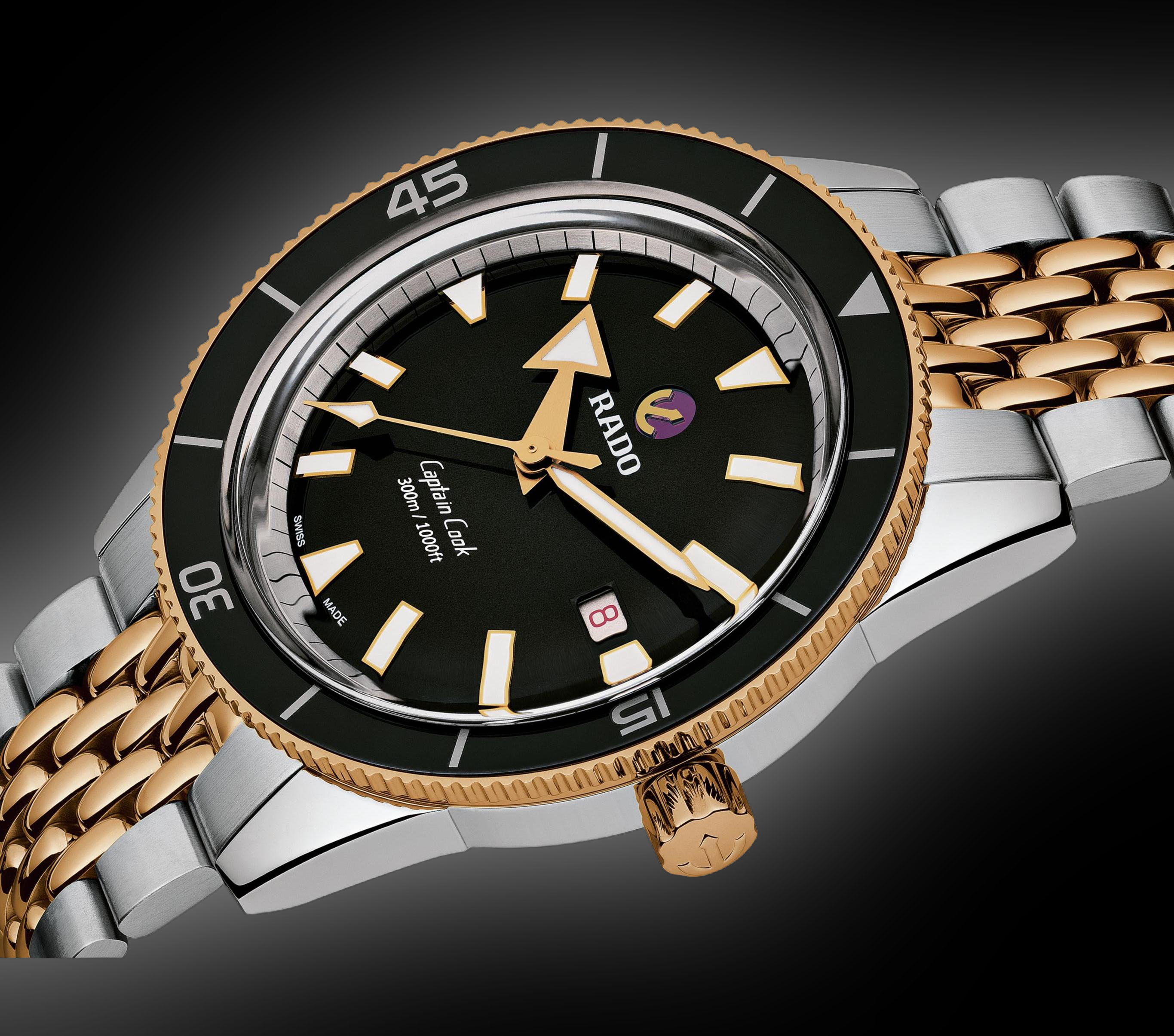 Rado Captain Cook 3213 Black Dial, High-Tech Ceramic, 42.0 mm
