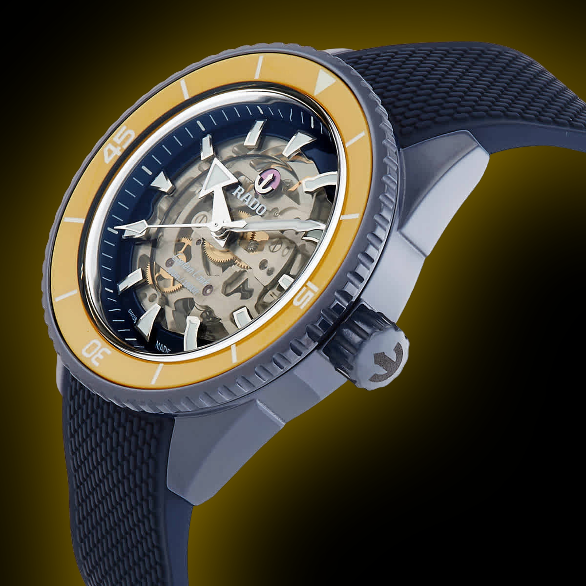 Rado Captain Cook 3215 Blue Dial, High-Tech Ceramic, mm