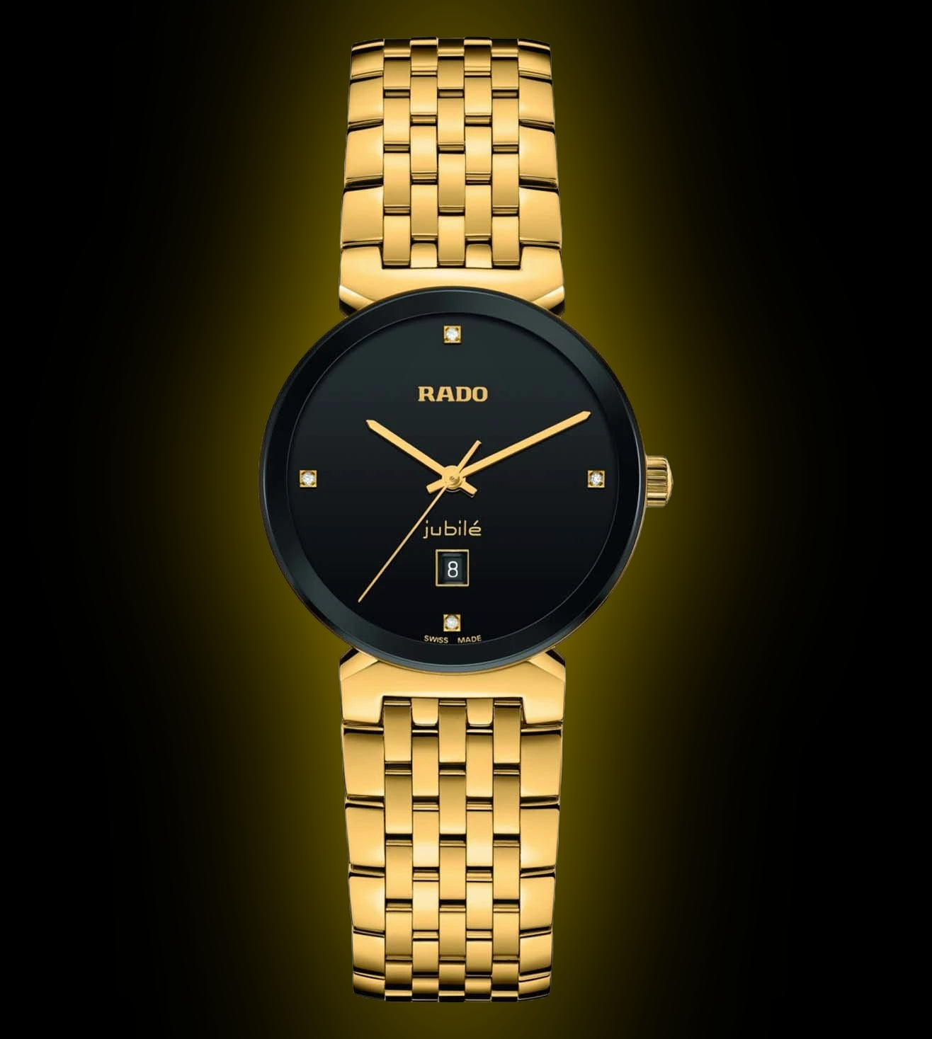 RADO FLORENCE ブラック/ゴールド Rado Florence Diamonds R48867714 Watch for Men