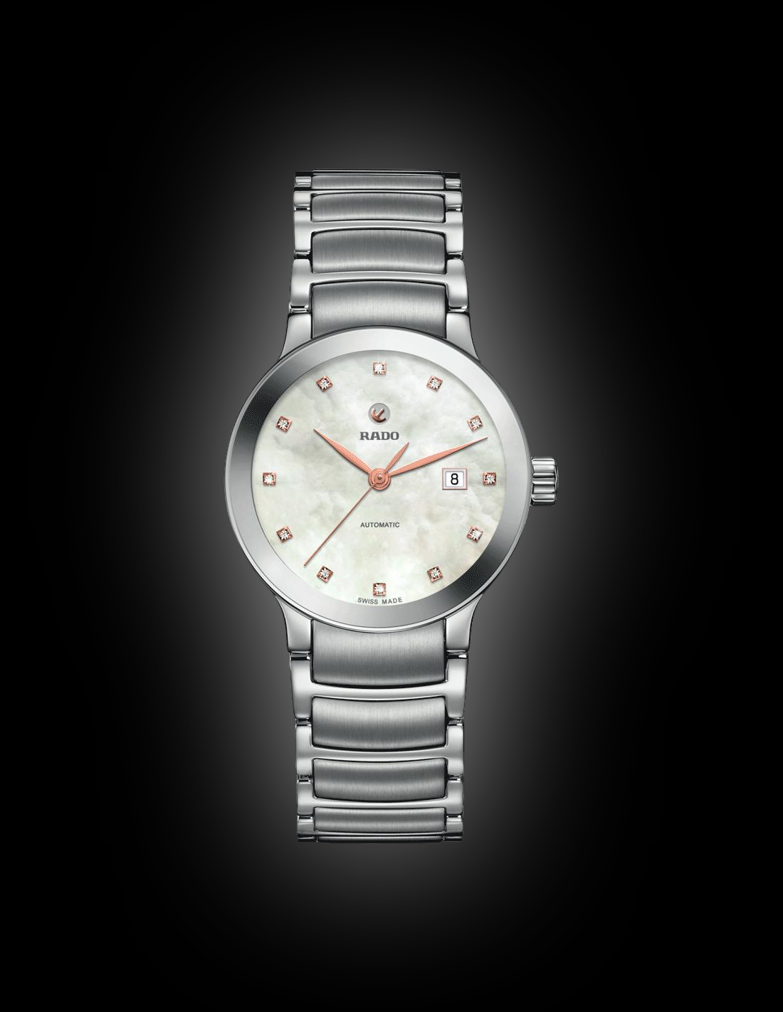 ロザーナ Seiko Men's Coutura Chronograph Red Dial Steel Leather