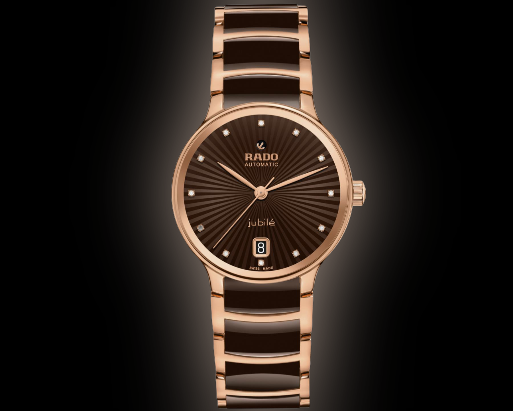 Rado Centrix 3003 Brown Dial, Stainless Steel, Automatic, Diamonds