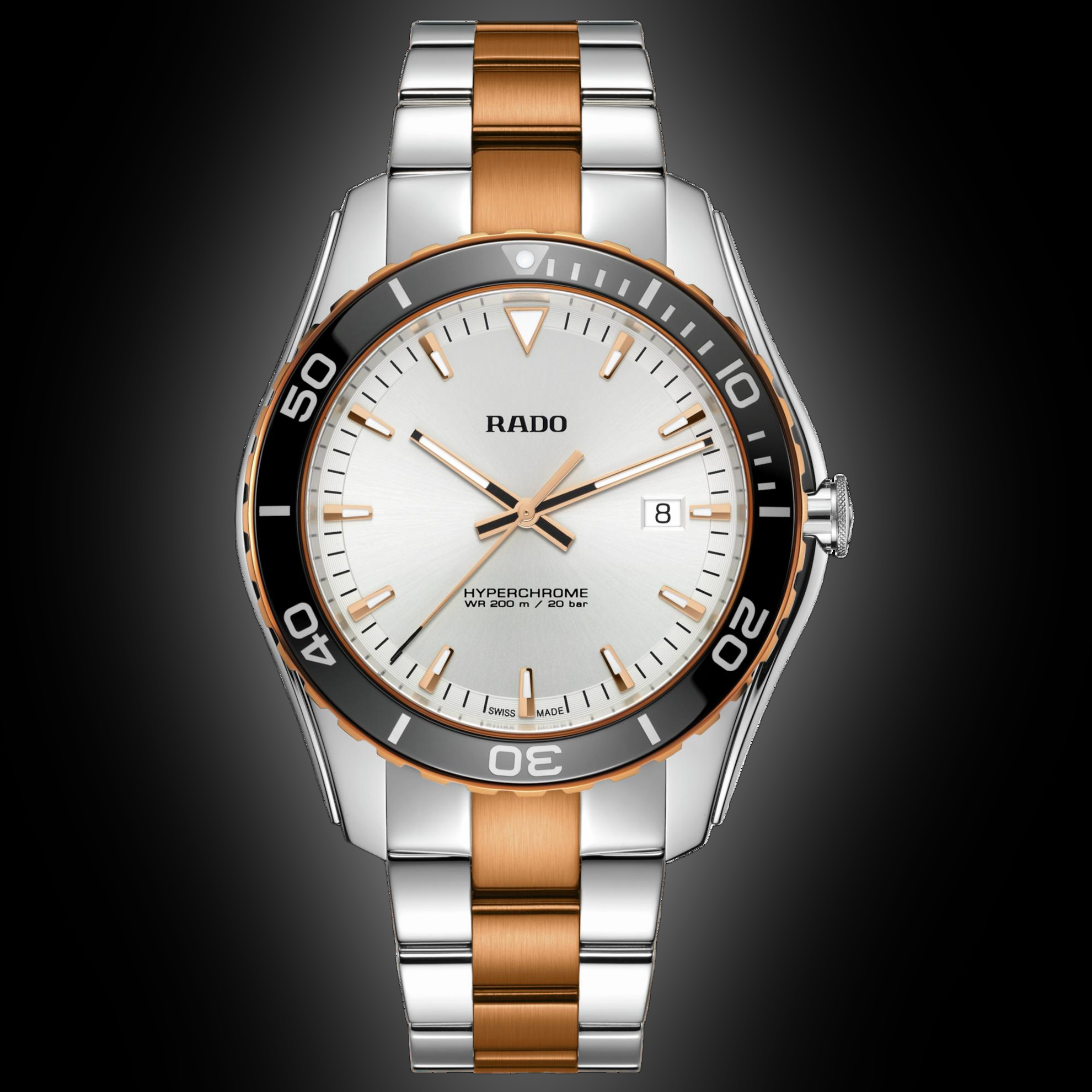 プロメテウス Rado HyperChrome 3215 White Dial, Stainless Steel, 44.0 mm, 200.0 m