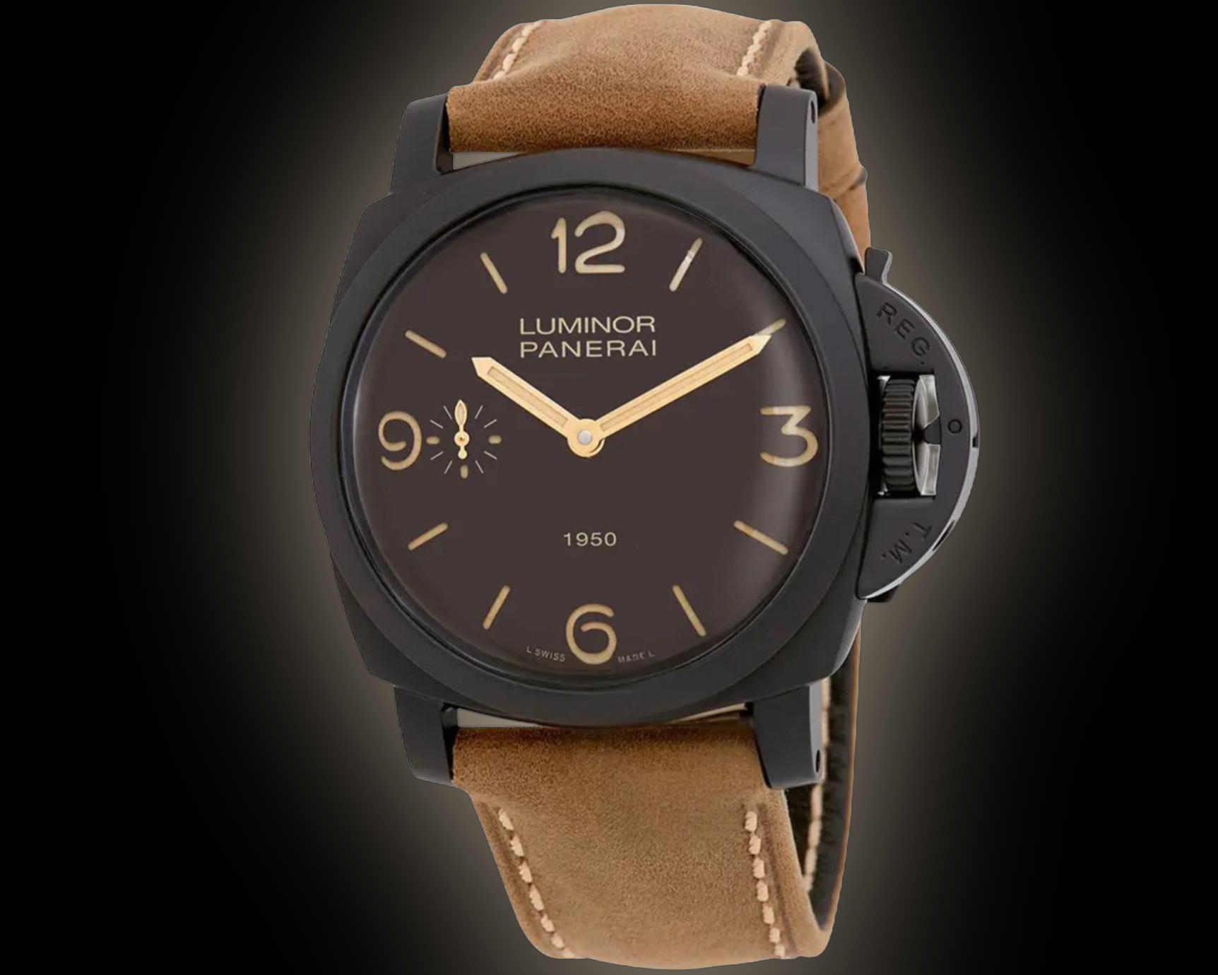Panerai Radiomir 3 00376 Brown Dial, White Gold, 47.0 mm