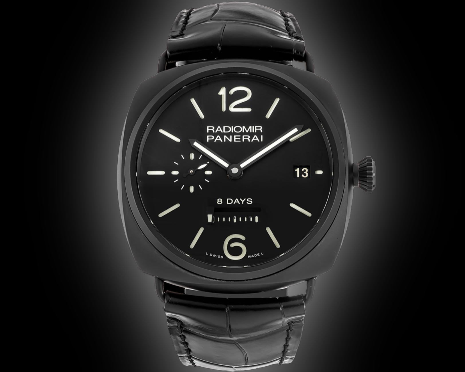 PAM☆彡.。さま Panerai Radiomir 8 Days 00384 Brown Dial, Ceramica, 45.0 mm, Self