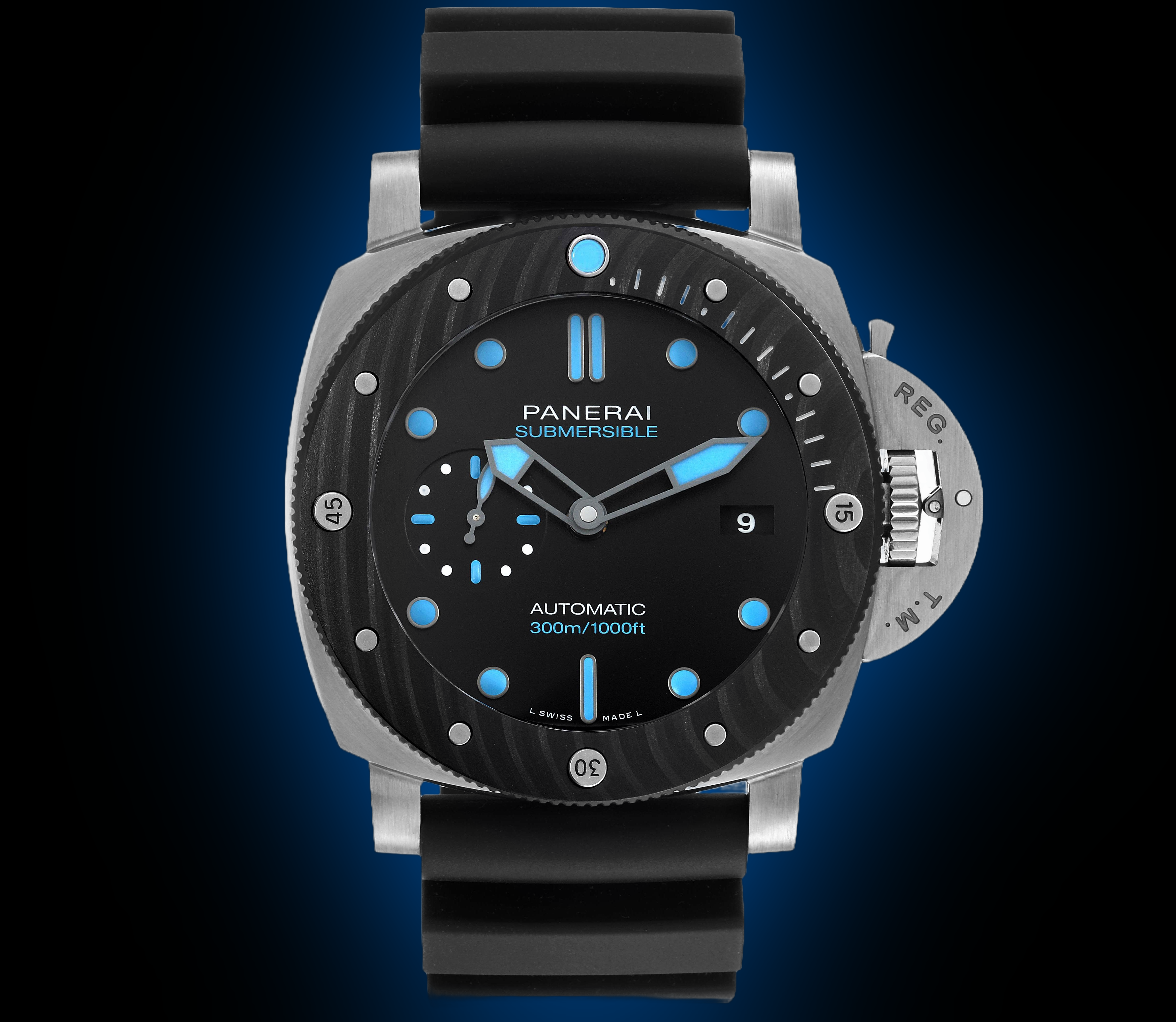 Panerai Submersible 47 00799 Black Dial, Polycarbonate, mm