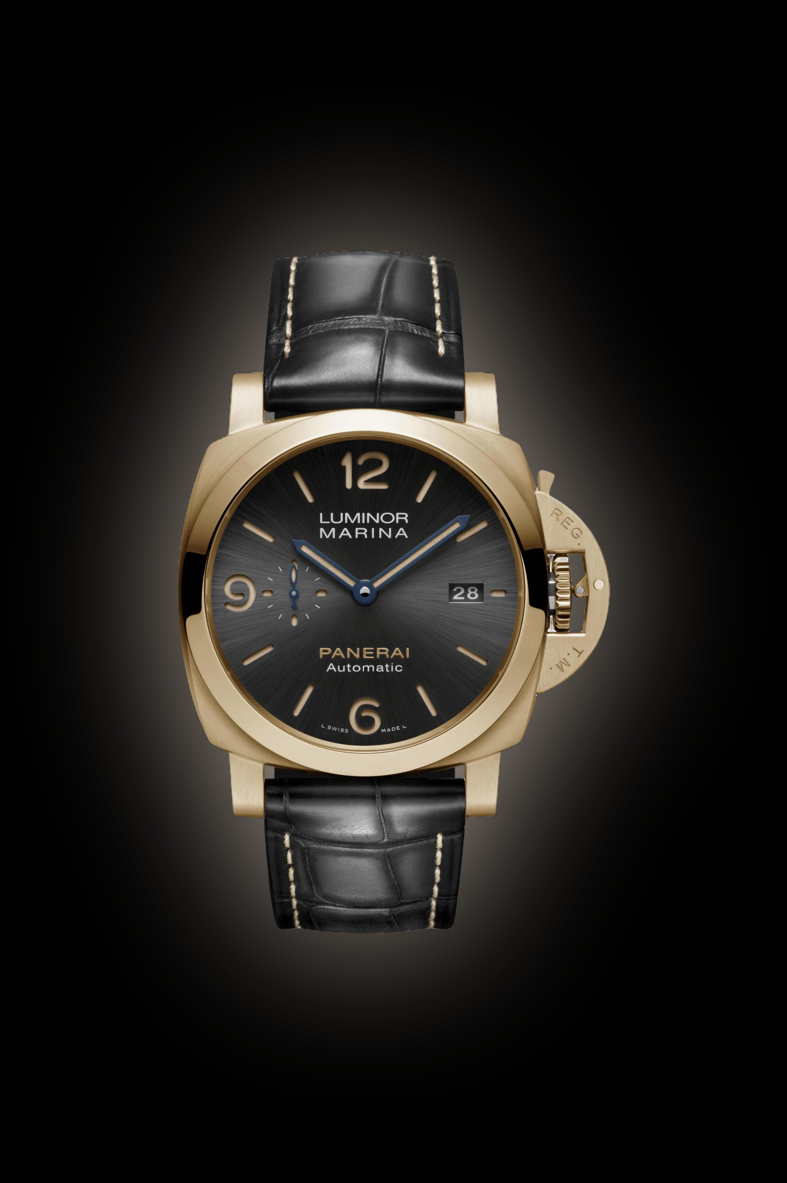 PAM☆彡.。さま Panerai Luminor 1950 01115 Grey Dial, Yellow Gold, 44.0 mm, Self