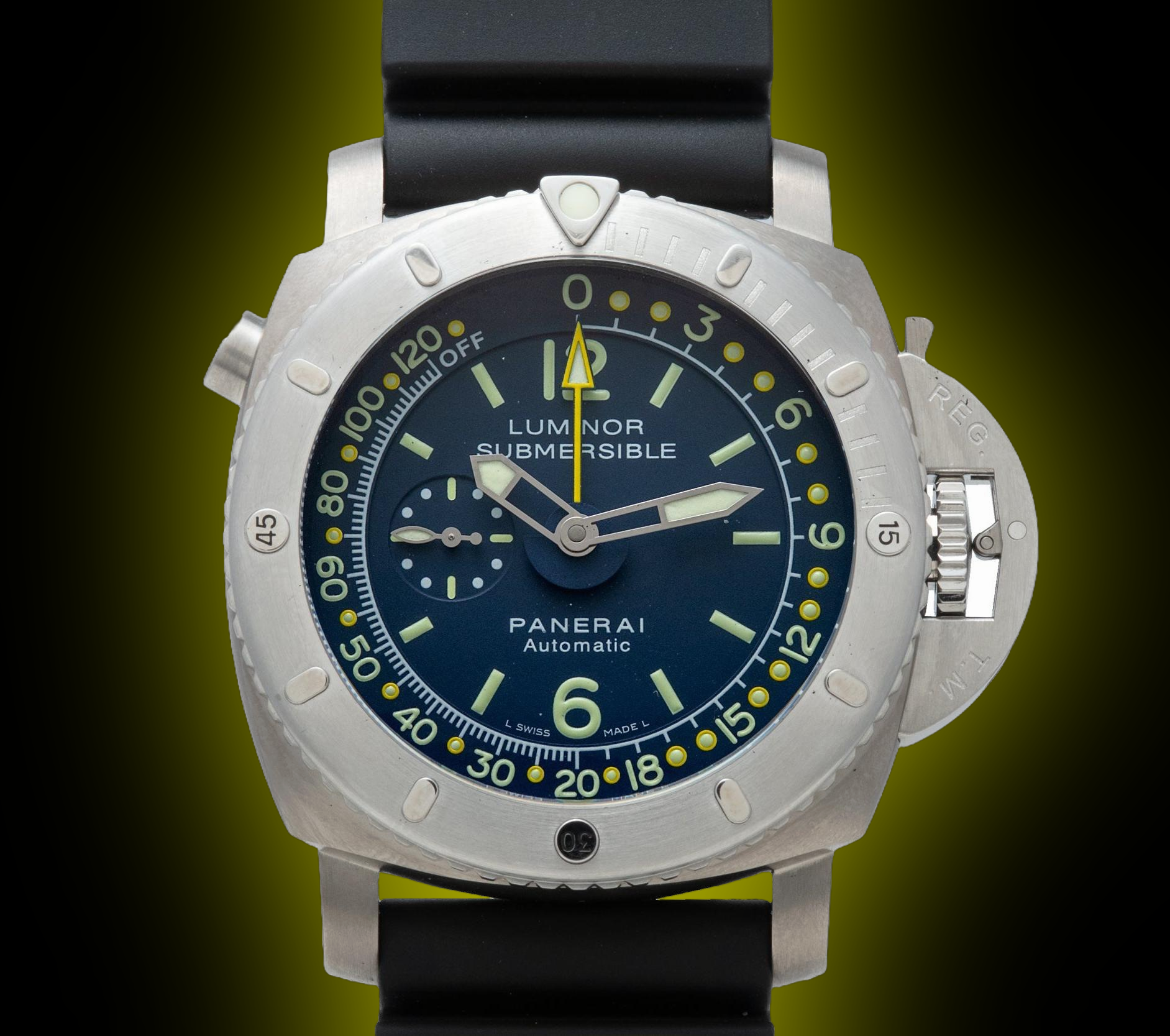 Panerai Submersible 1950 00307 Blue Dial, Titanium, mm, Depth