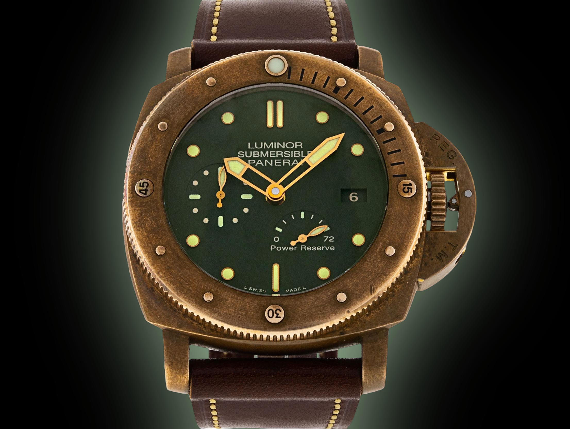 Panerai Submersible 1950 00507 Green Dial, Titanium, 47.0 mm, Bronzo