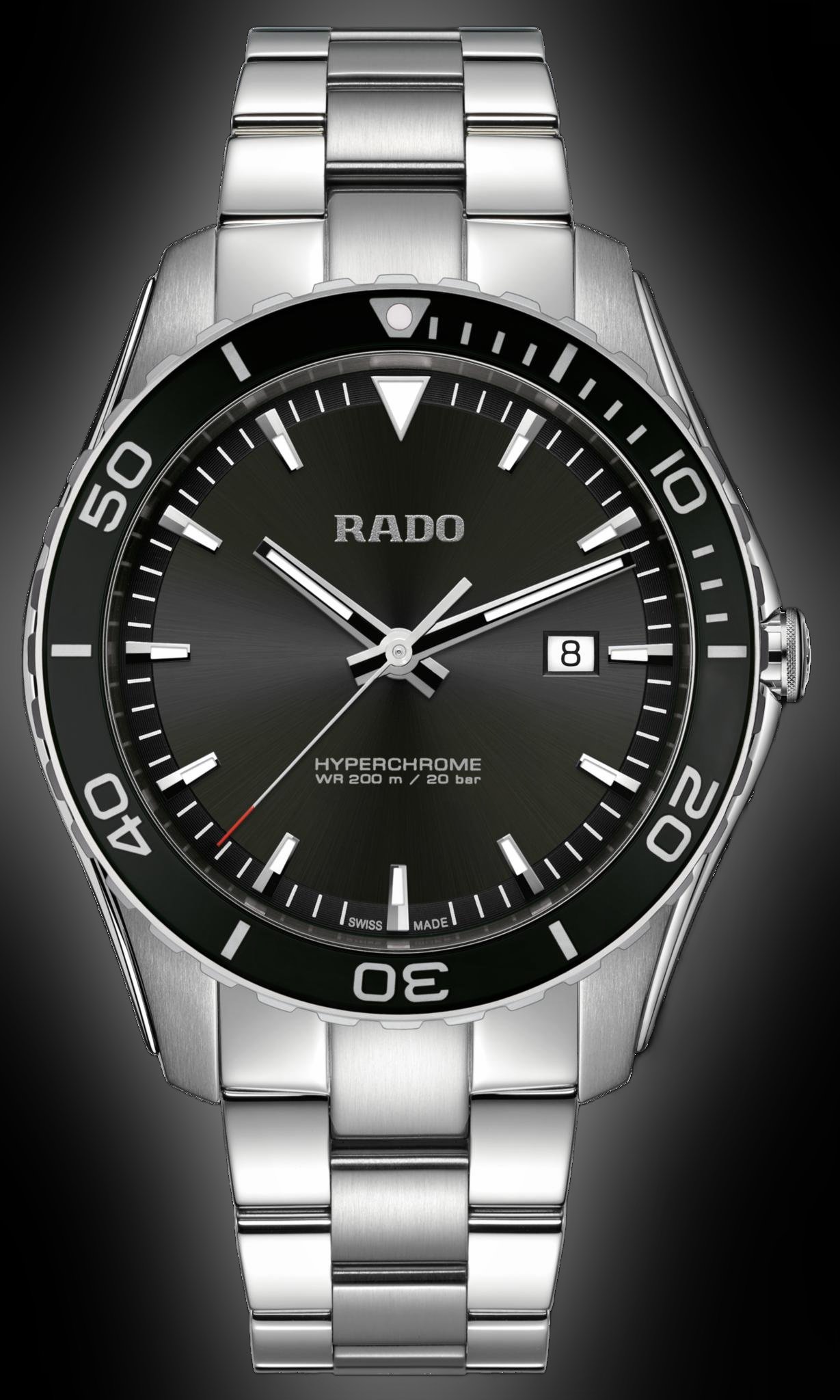 Rado HyperChrome 3215 Black Dial, Stainless Steel, 44.0 mm, 200.0 m