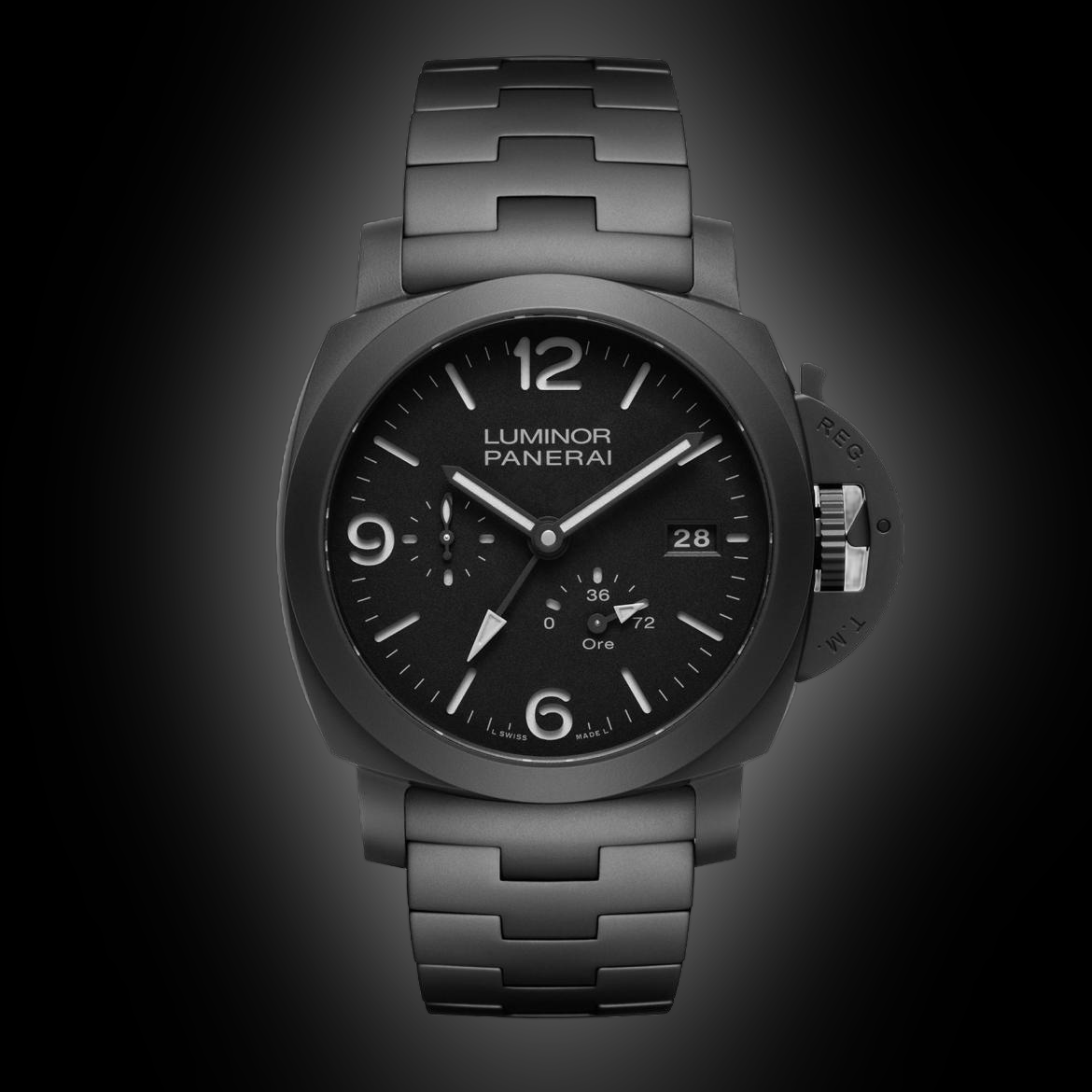 Panerai Luminor Power Reserve 01674 Black Dial, mm, Ceramica, GMT