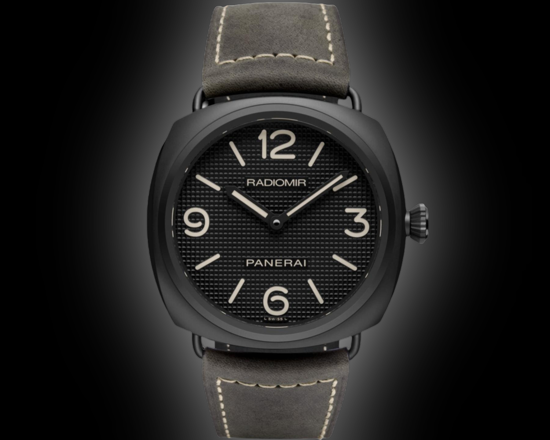 Panerai Radiomir Base 00643 Black Dial, Ceramic, 45.0 mm, Hobnail