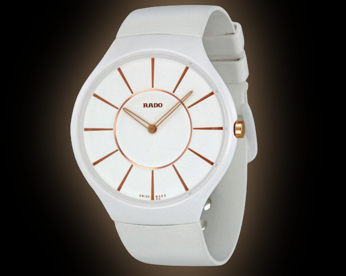 Rado TRUE 2795 White Dial, Ceramic, Thinline, Ladies Watch