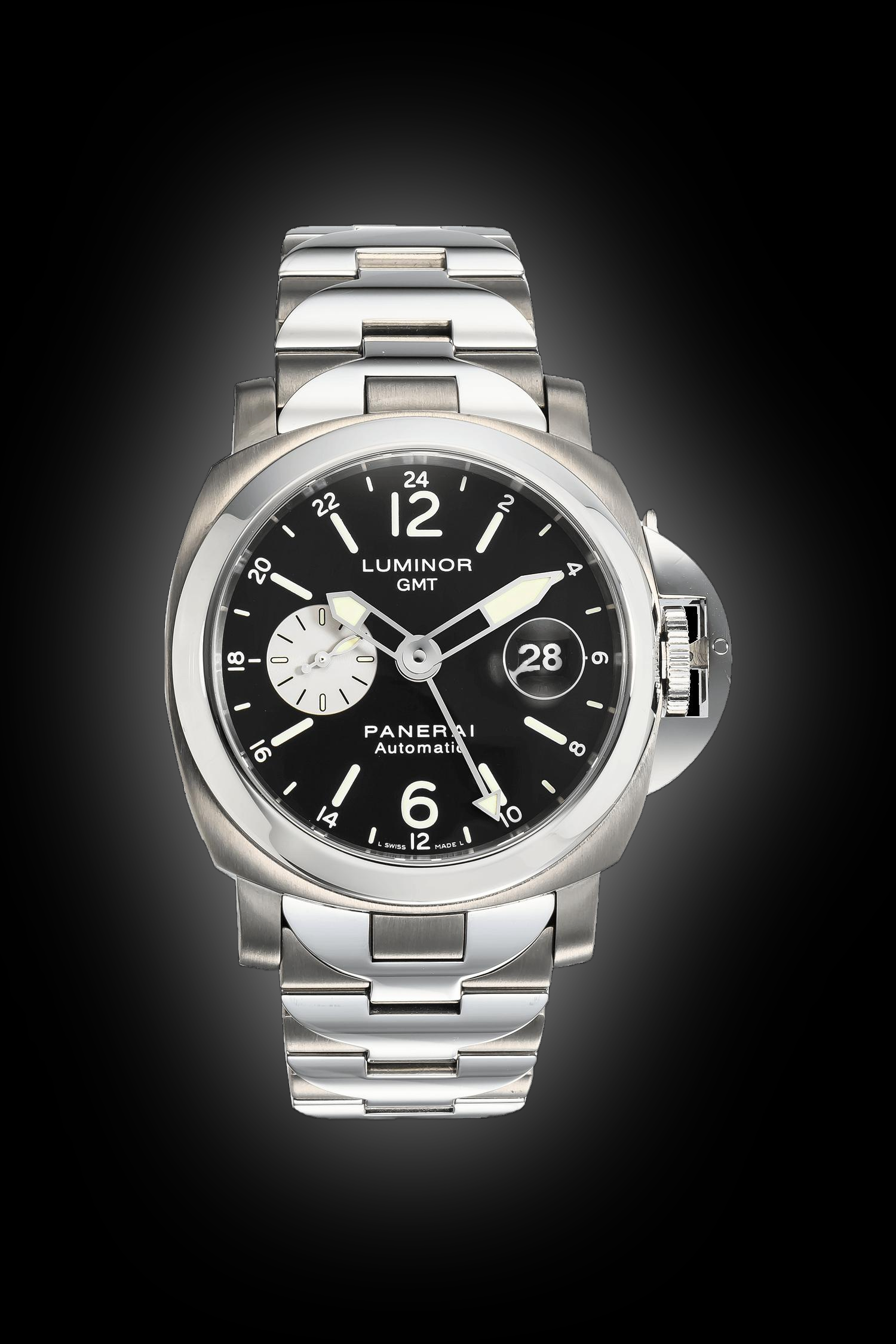 Panerai Luminor 00161 Black Dial, Titanium, 44.0 mm, GMT