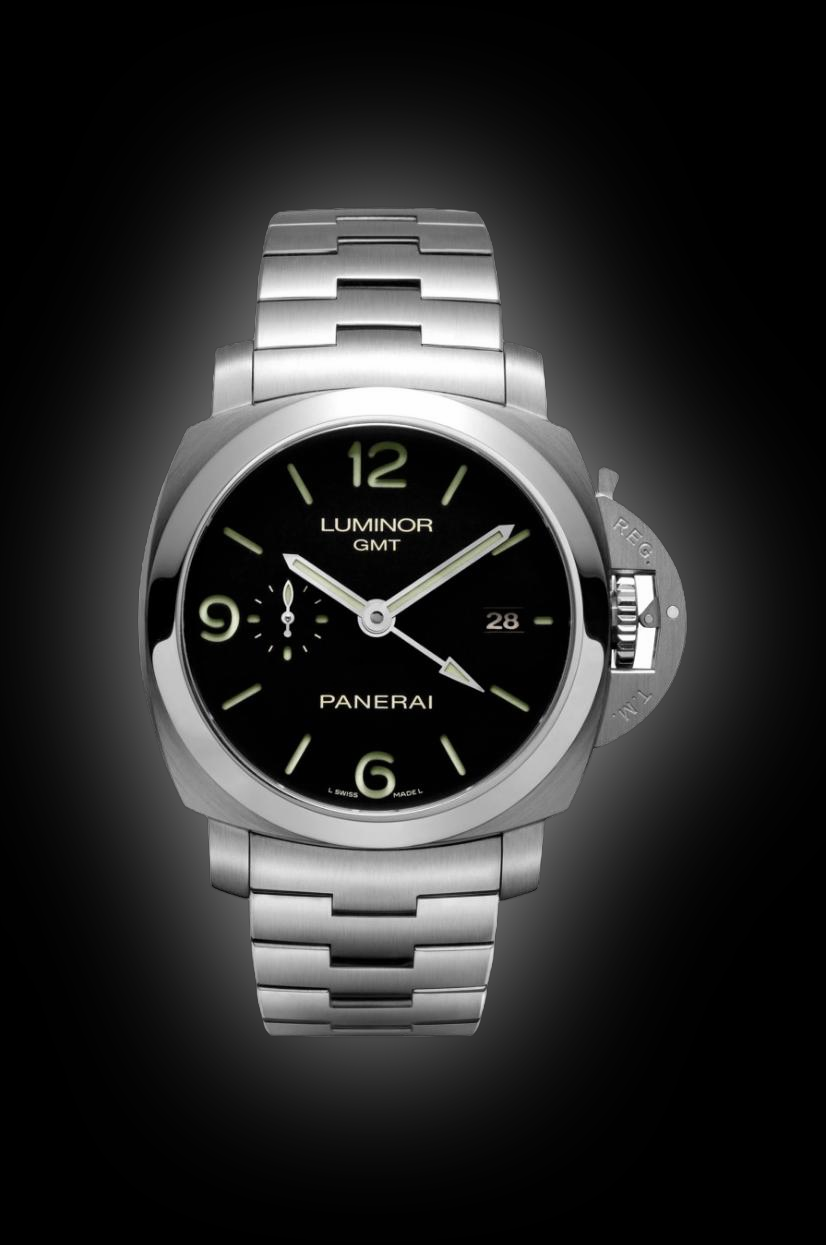 Panerai Luminor 1950 00329 Black Dial, Stainless Steel, 44.0 mm, GMT