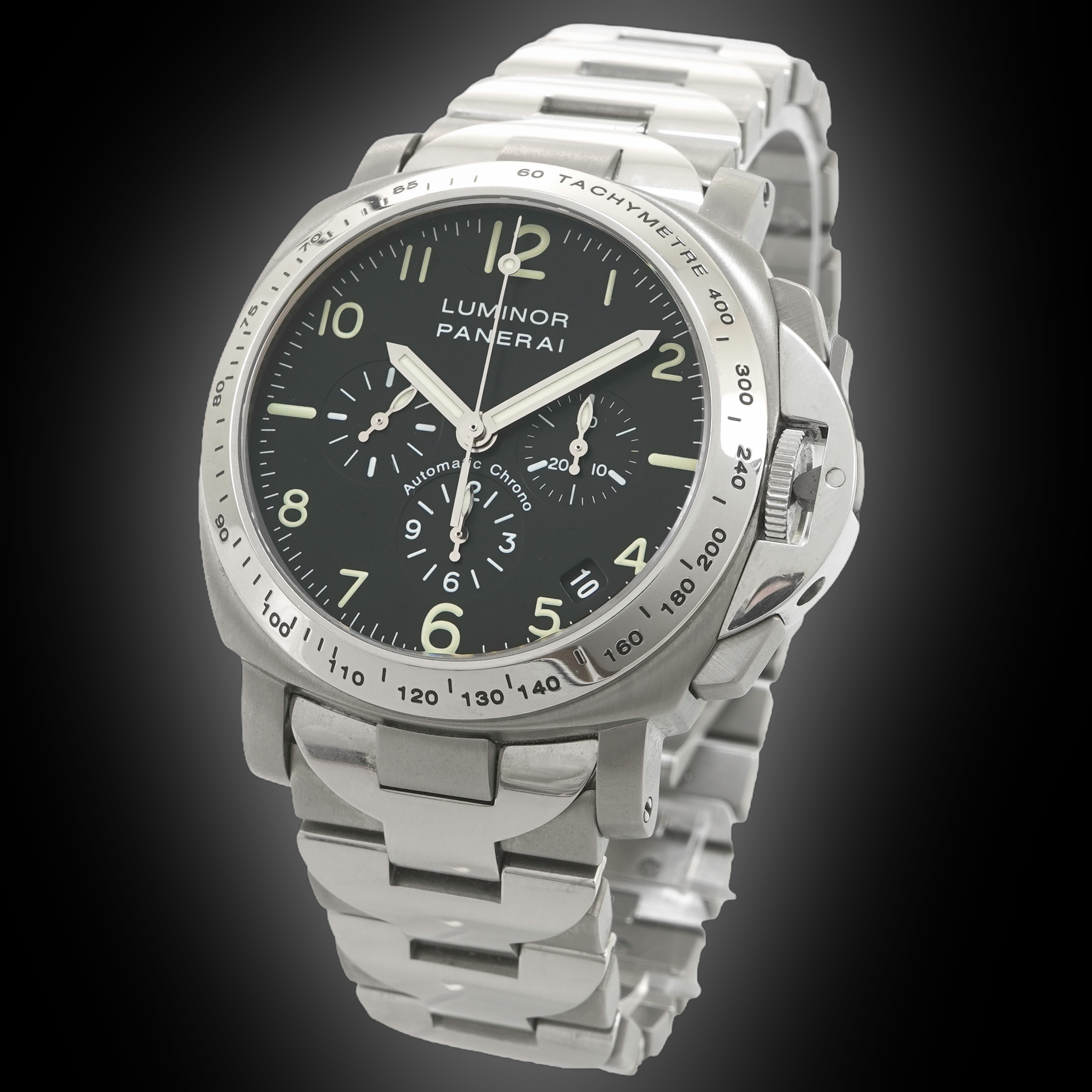 パネライ　ルミノール　spoon-k Panerai Luminor Chrono 00072 Black Dial, Titanium, 40.0 mm