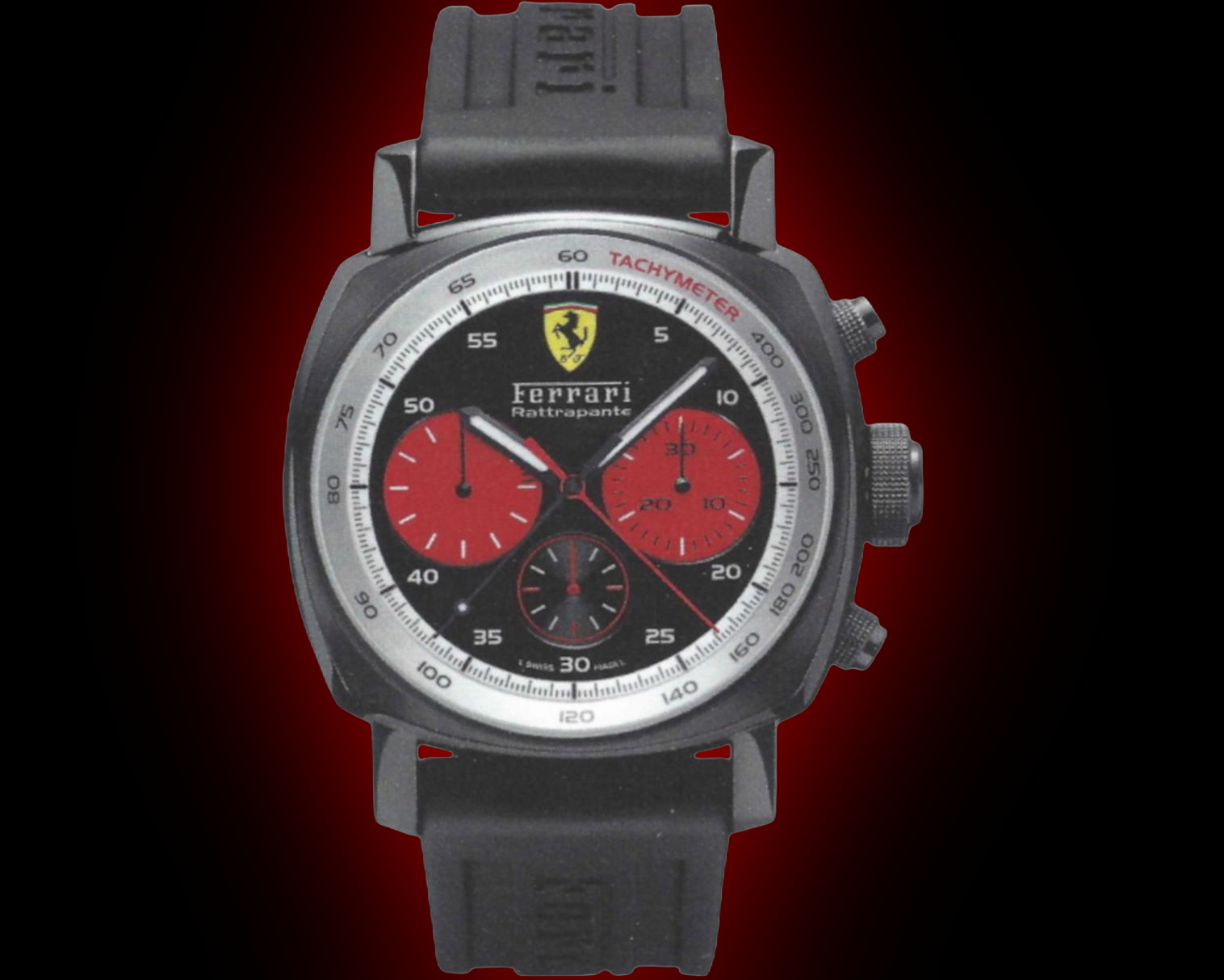 Panerai Ferrari Scuderia 00033 Black Dial, Stainless Steel, 45.0