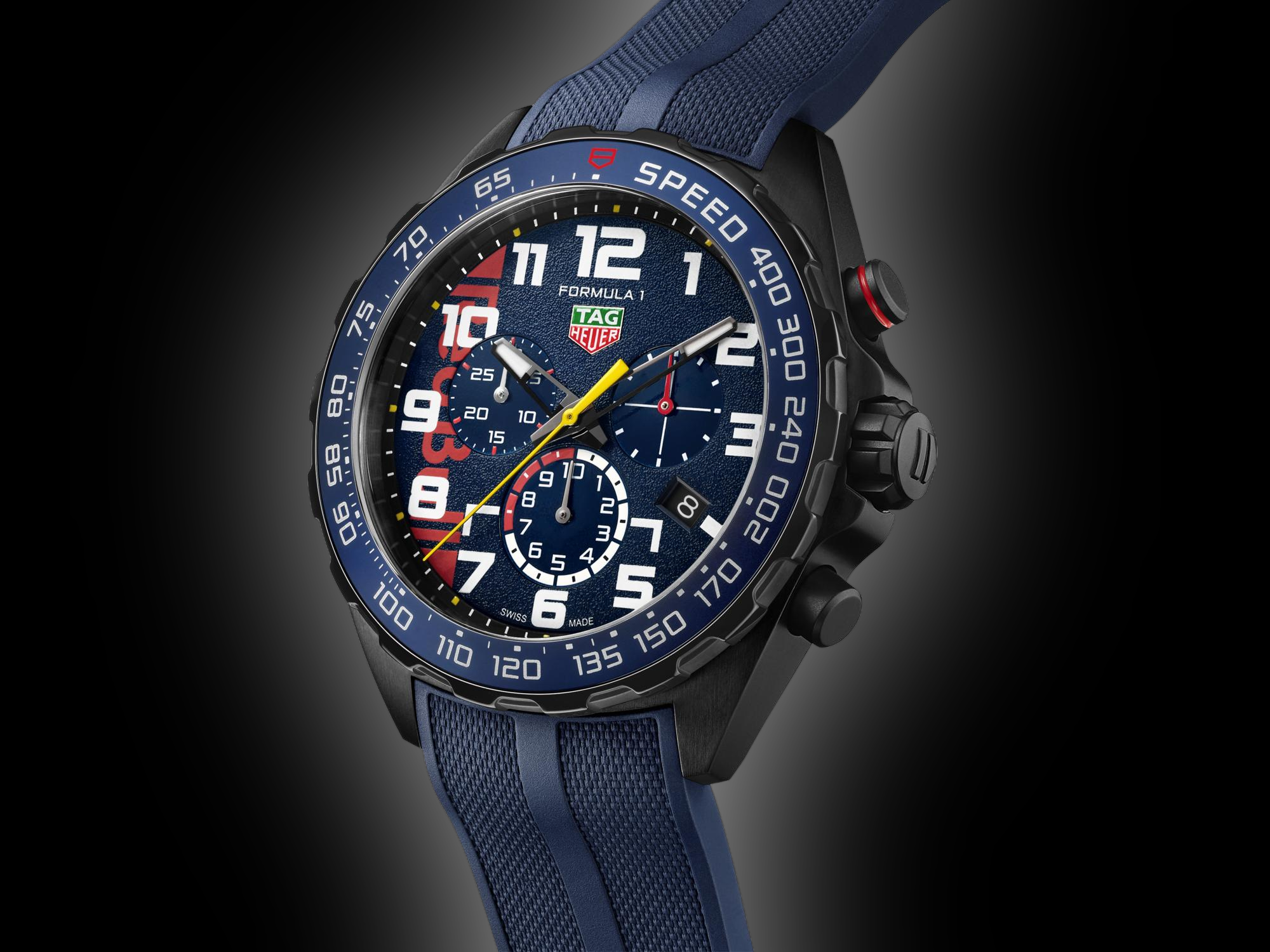 TAG Heuer Formula 1 FT8090 Blue Dial, Steel DLC, x Oracle Red Bull