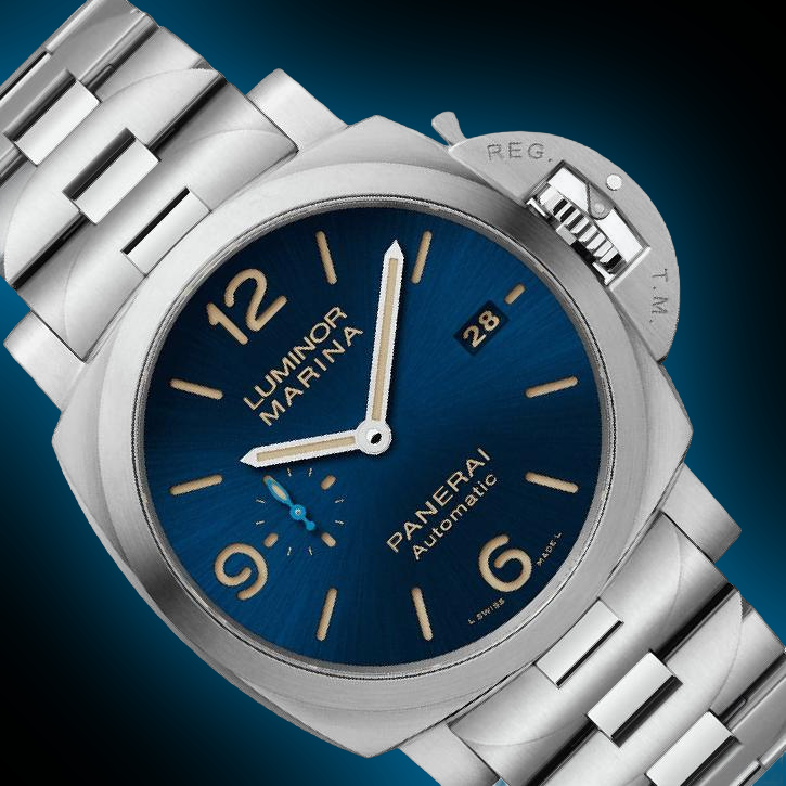 Panerai Luminor 1950 01058 Blue Dial, Stainless Steel, 44.0 mm