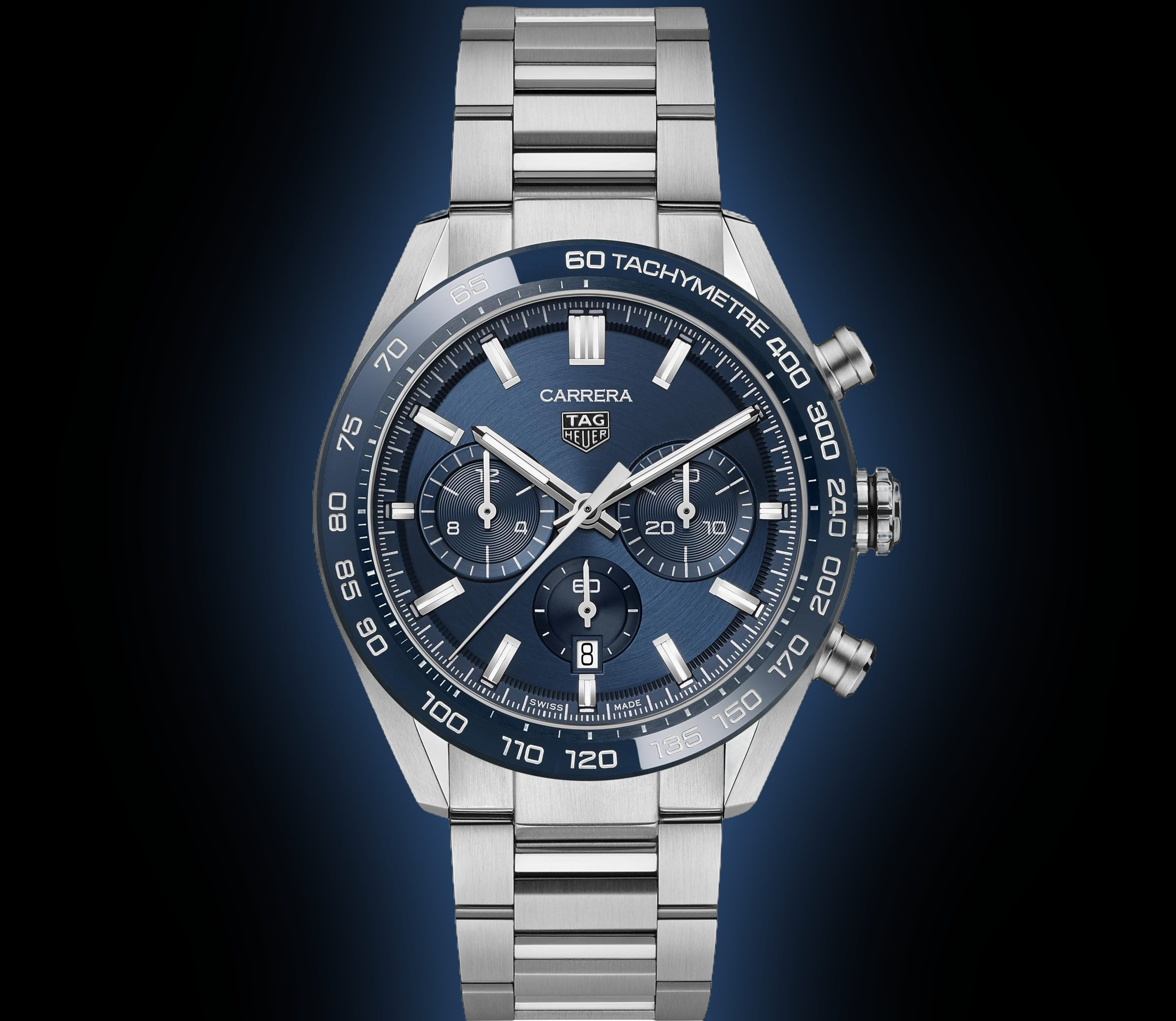TAG Heuer Carrera BA0643 Green Dial, Ceramic, Chronograph, Steel