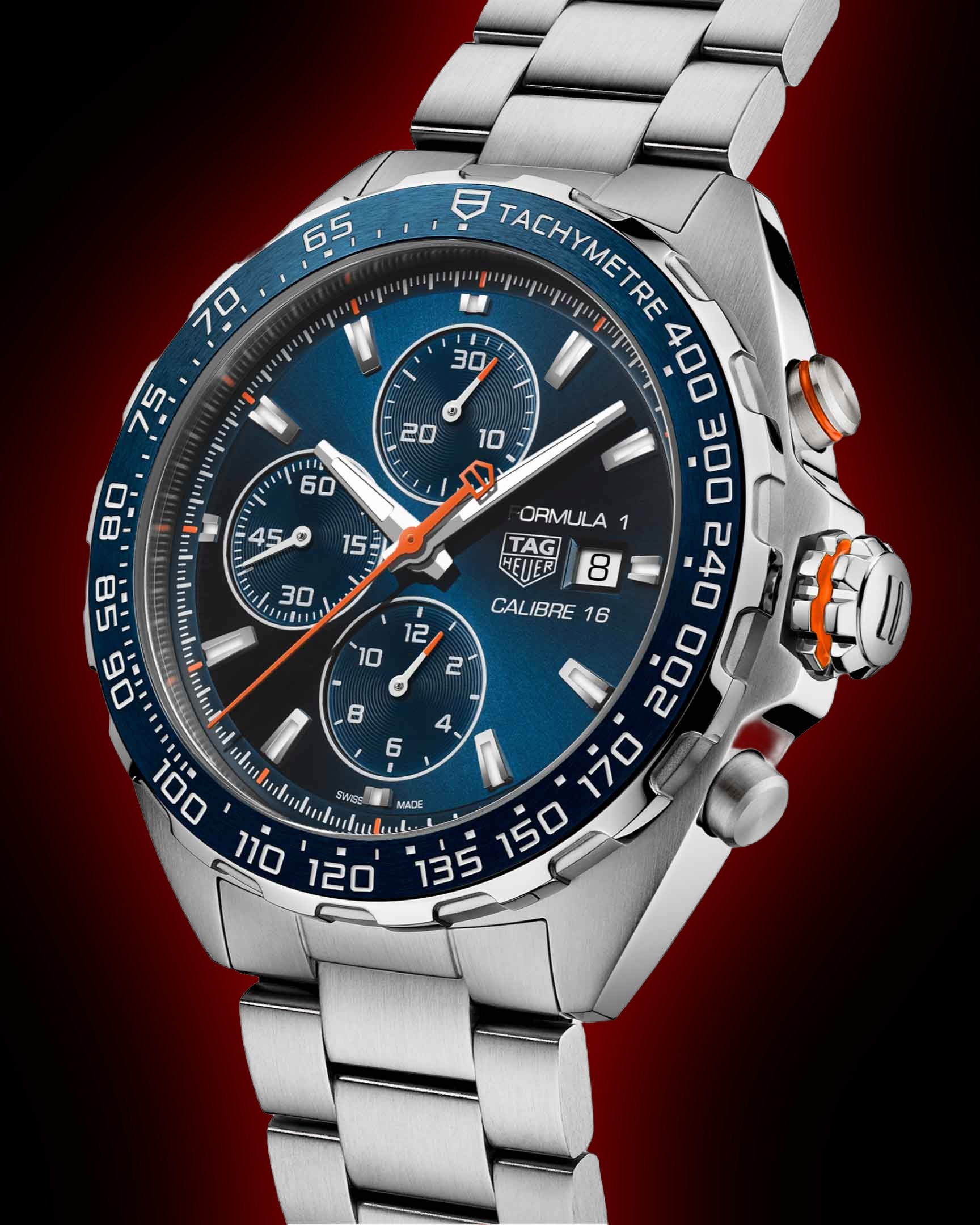 TAG Heuer Formula 1 BA0876 Blue Dial, Ceramic, Chronograph, Steel