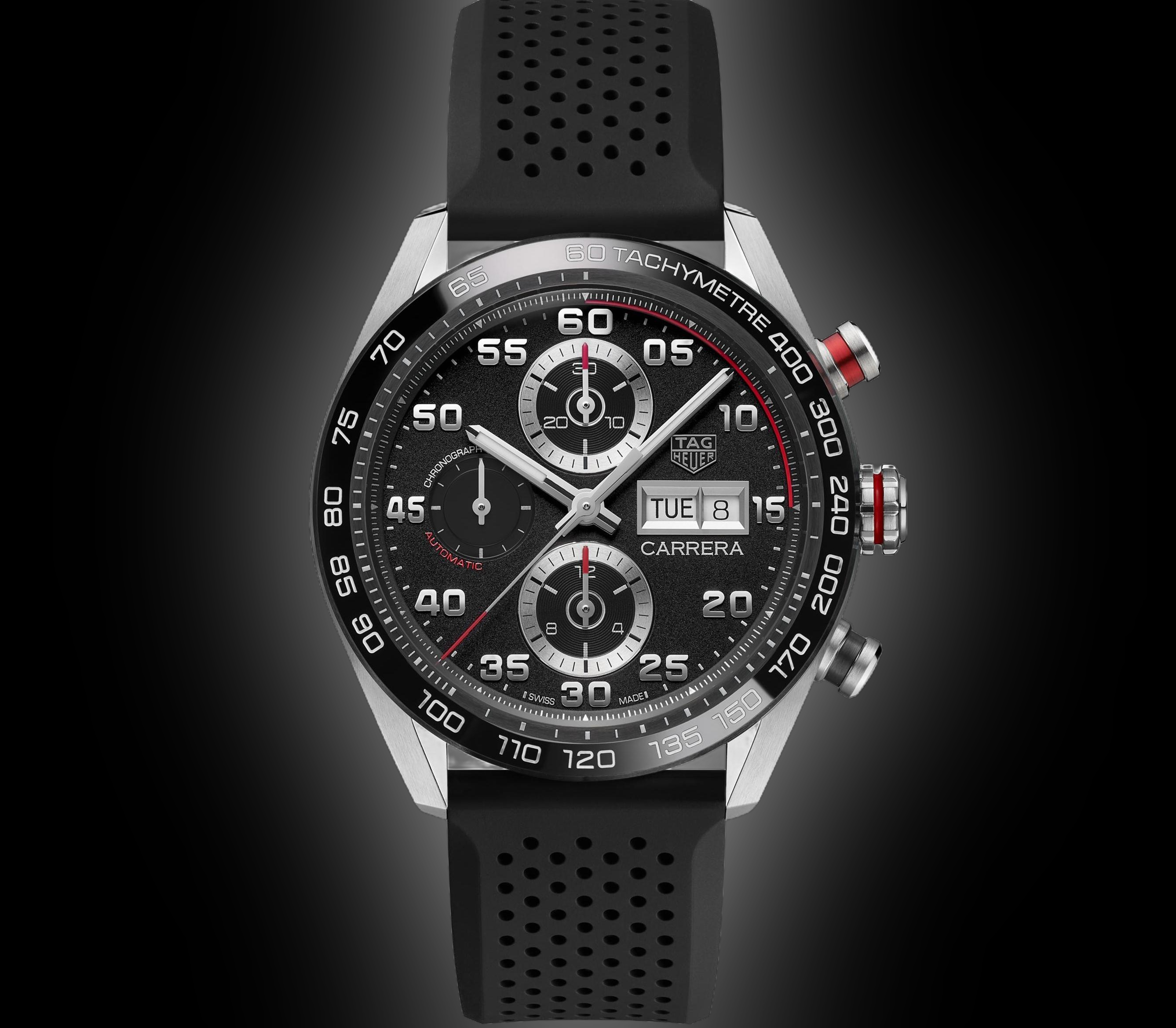 TAG Heuer Carrera FT6228 Rhodium Black Dial, Ceramic, Chronograph