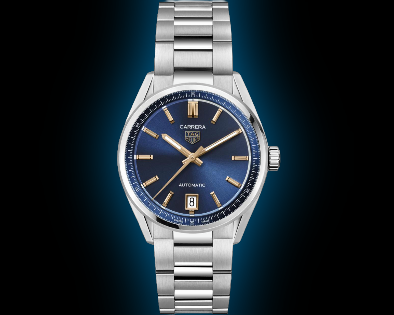 TAG Heuer Carrera BA0642 Blue Dial, Steel, Chronograph, Fixed Bezel