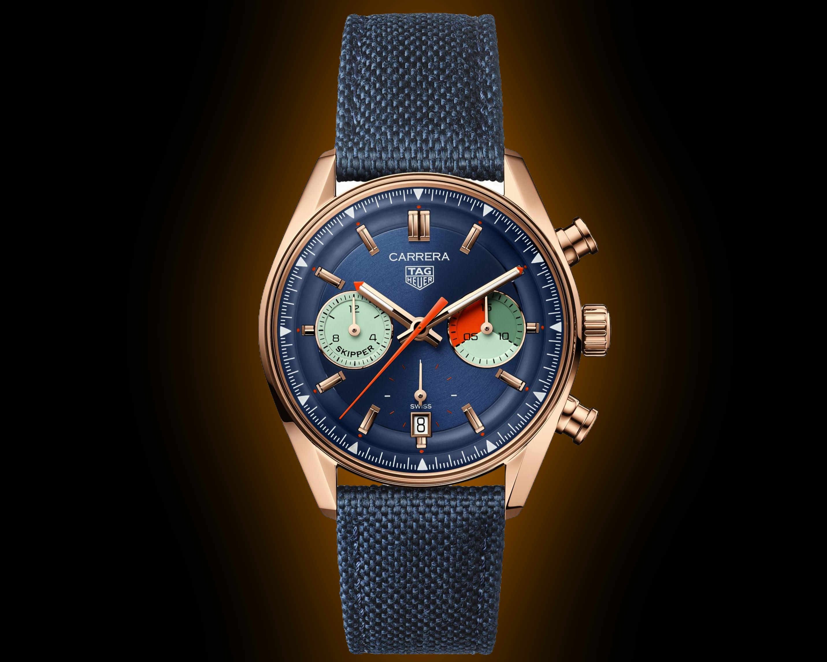 TAG Heuer Carrera FC8318 Beige Dial, Gold 5N, Chronosprint x