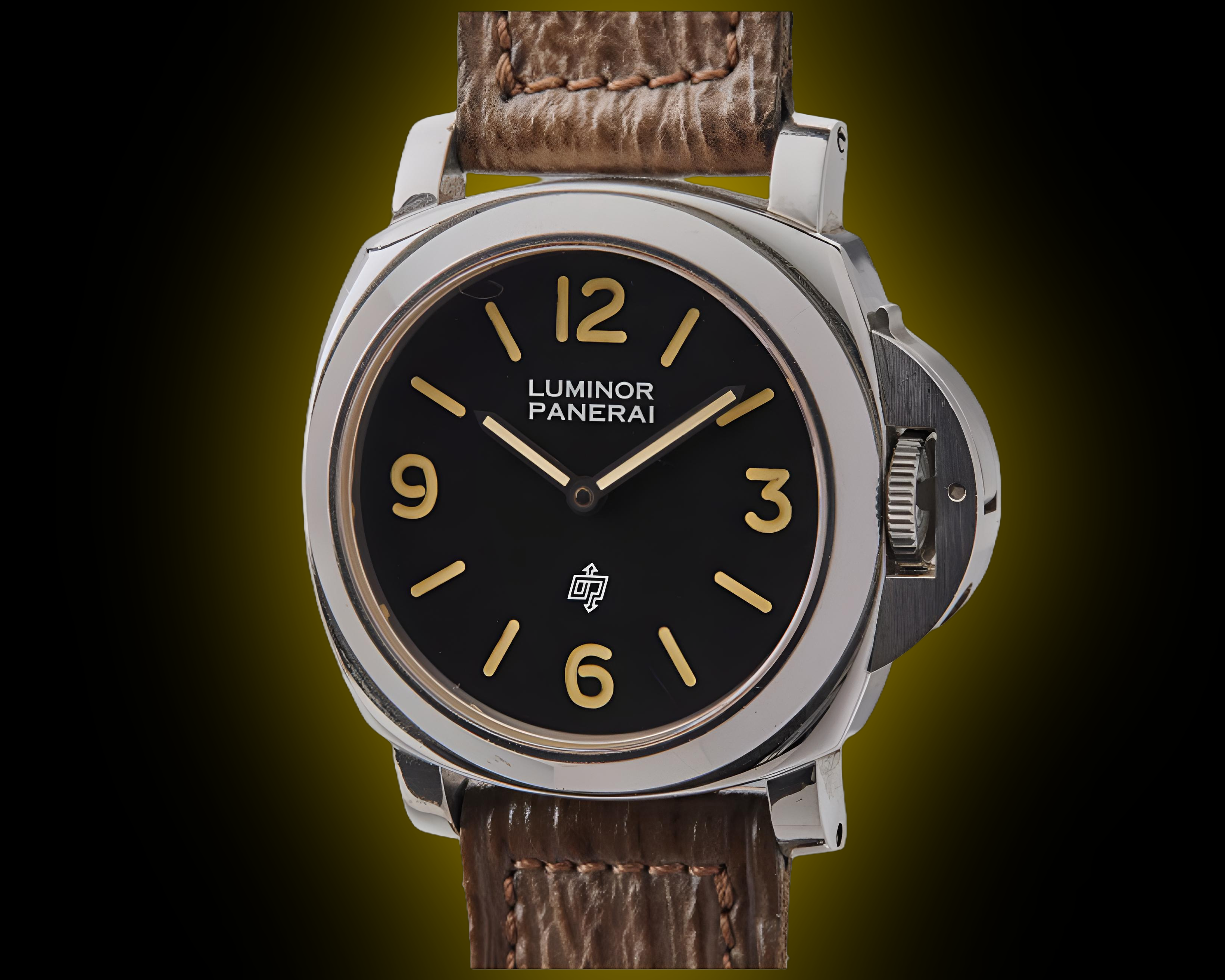 Panerai Pre-Vendome 5218 Black Dial, Stainless Steel, 44.0 mm, Logo