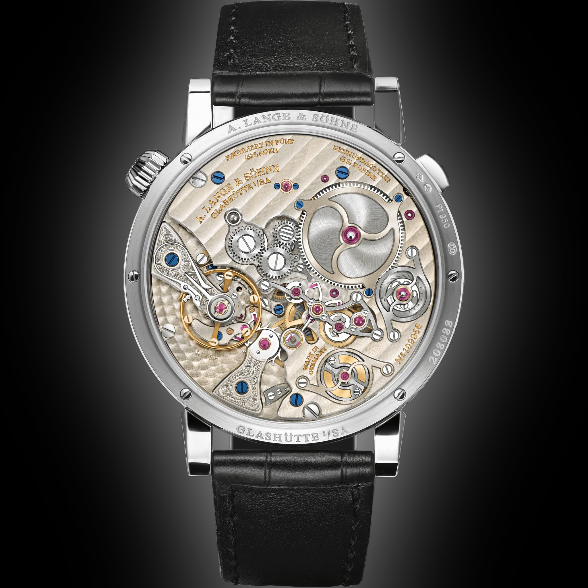 A. Lange & Söhne Zeitwerk 147 Rhodié Dial, 950 Platinum, Minute