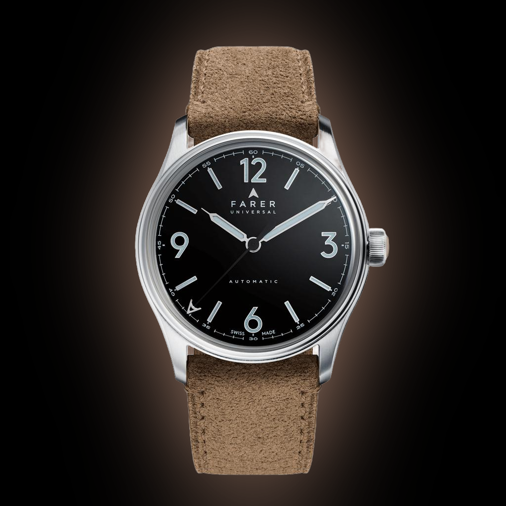 Farer Three Hand Discovery Black Velvet 36 mm Self Winding, Short