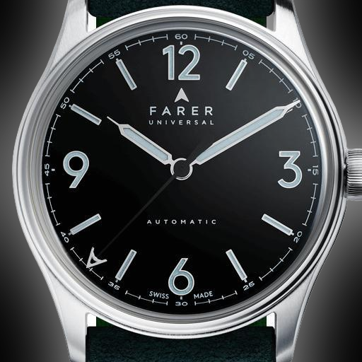 Farer Three Hand Discovery Black Velvet 36 mm Self Winding, Sea