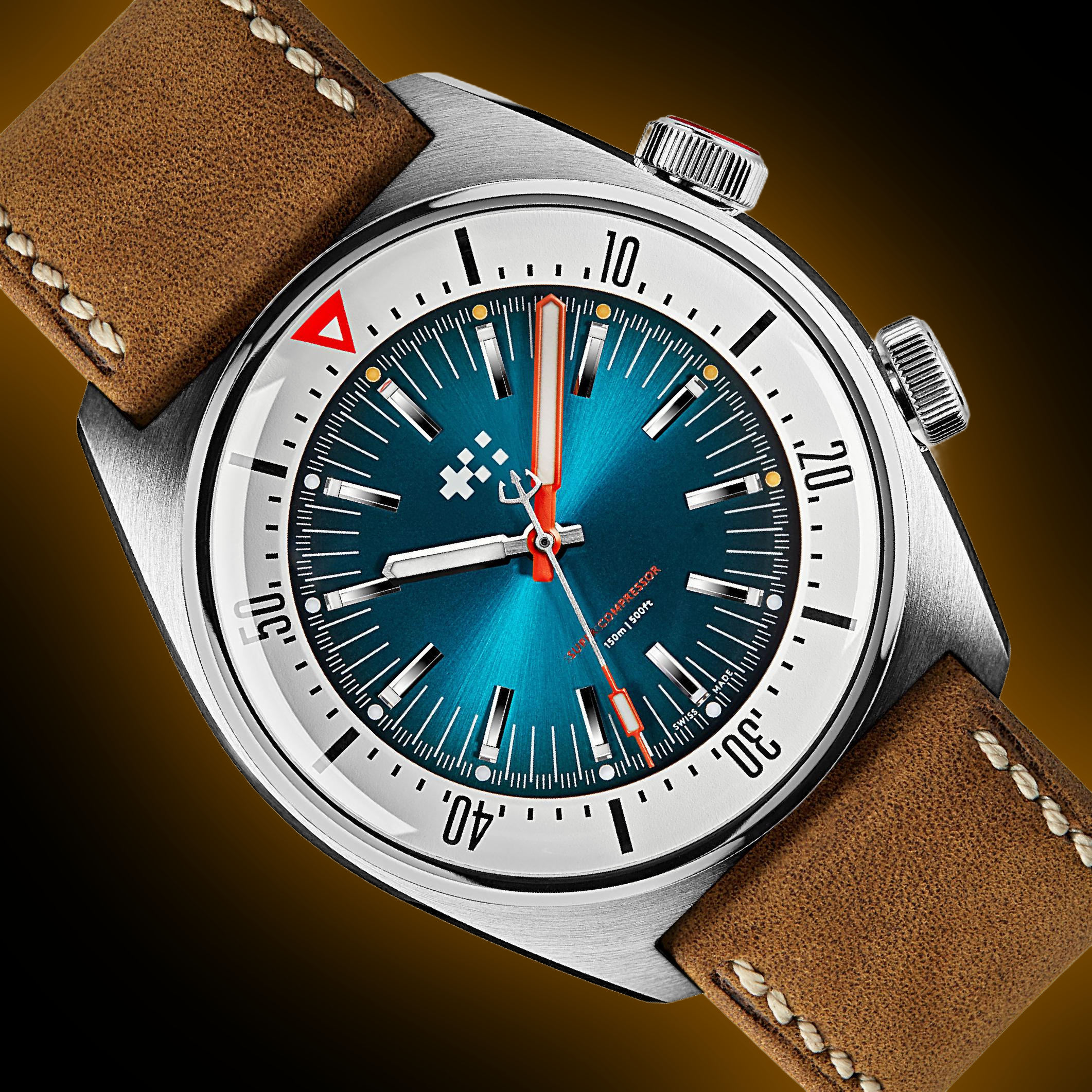 Christopher Ward Super Compressor C65 Ocean Blue Dial, Stainless