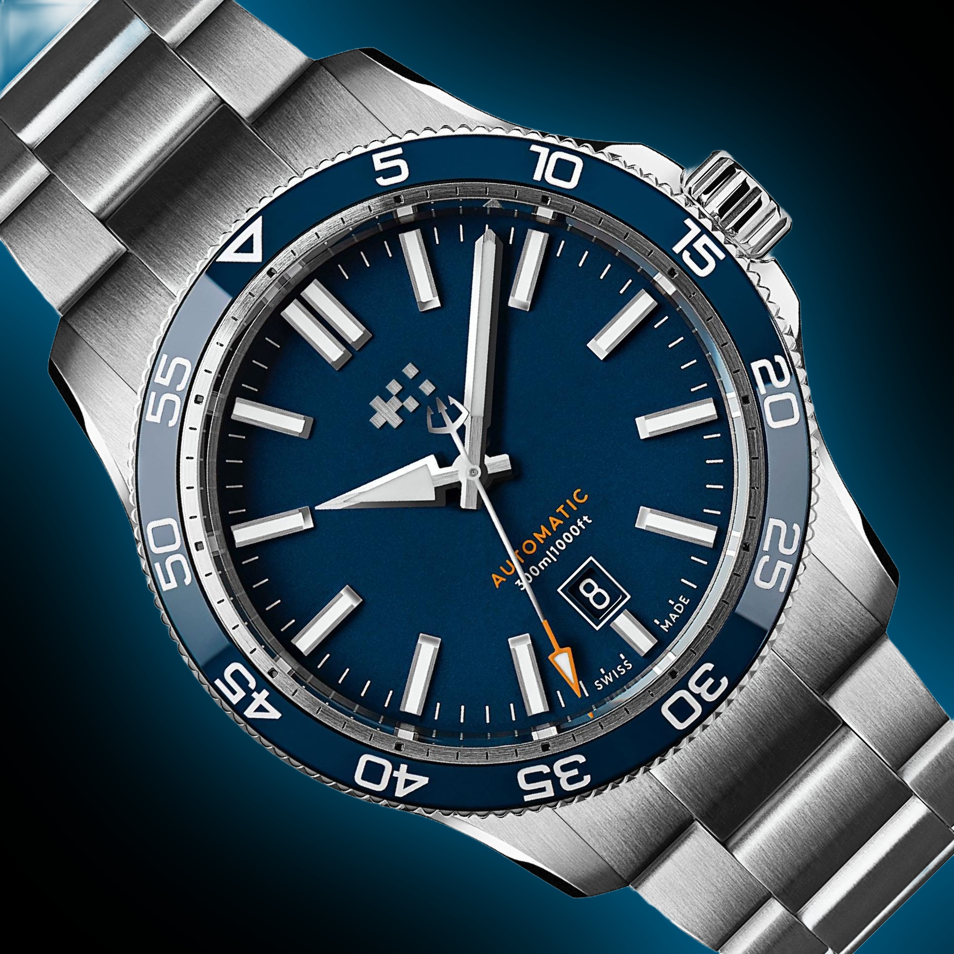 Christopher Ward Trident C60 Blue Dial, Stainless Steel, 42.0 mm