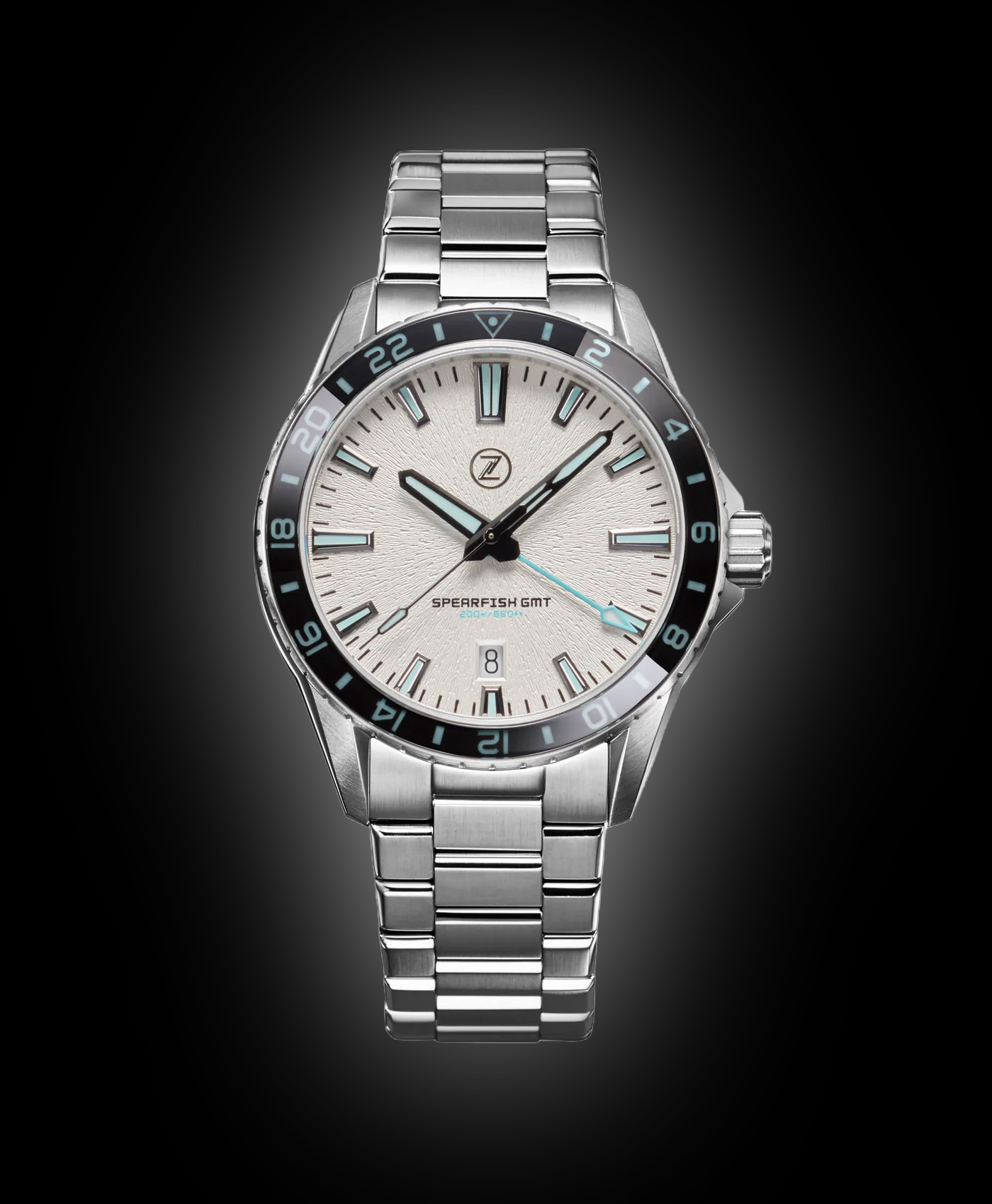Zelos Spearfish 40 mm Diver Ceramic, Frost Dial, Stainless Steel