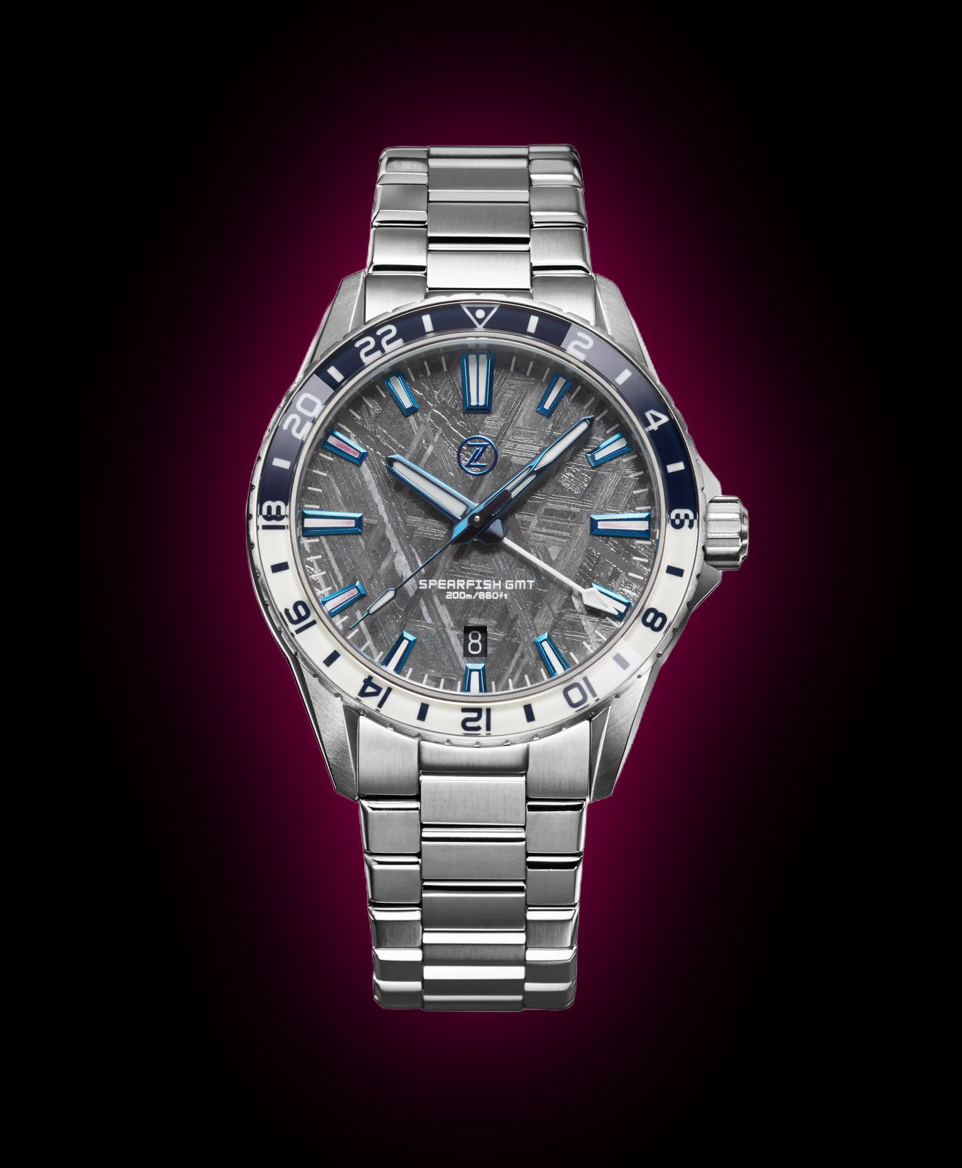 Zelos Spearfish GMT Bi-Color, Bumblebee Yellow Dial, Stainless