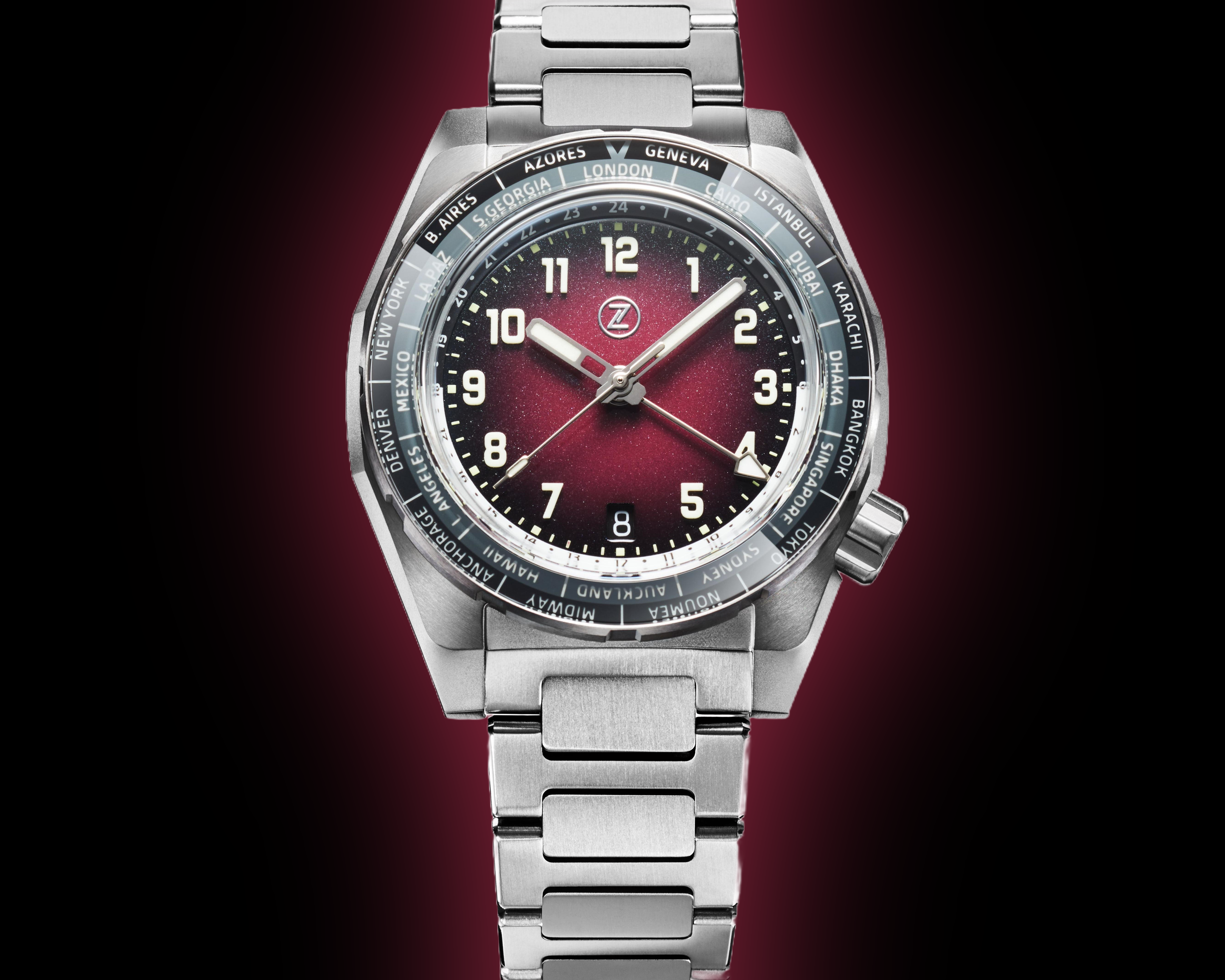 Zelos Thresher 41 mm Diver Mother of Pearl Coated with Epoxy, Blue