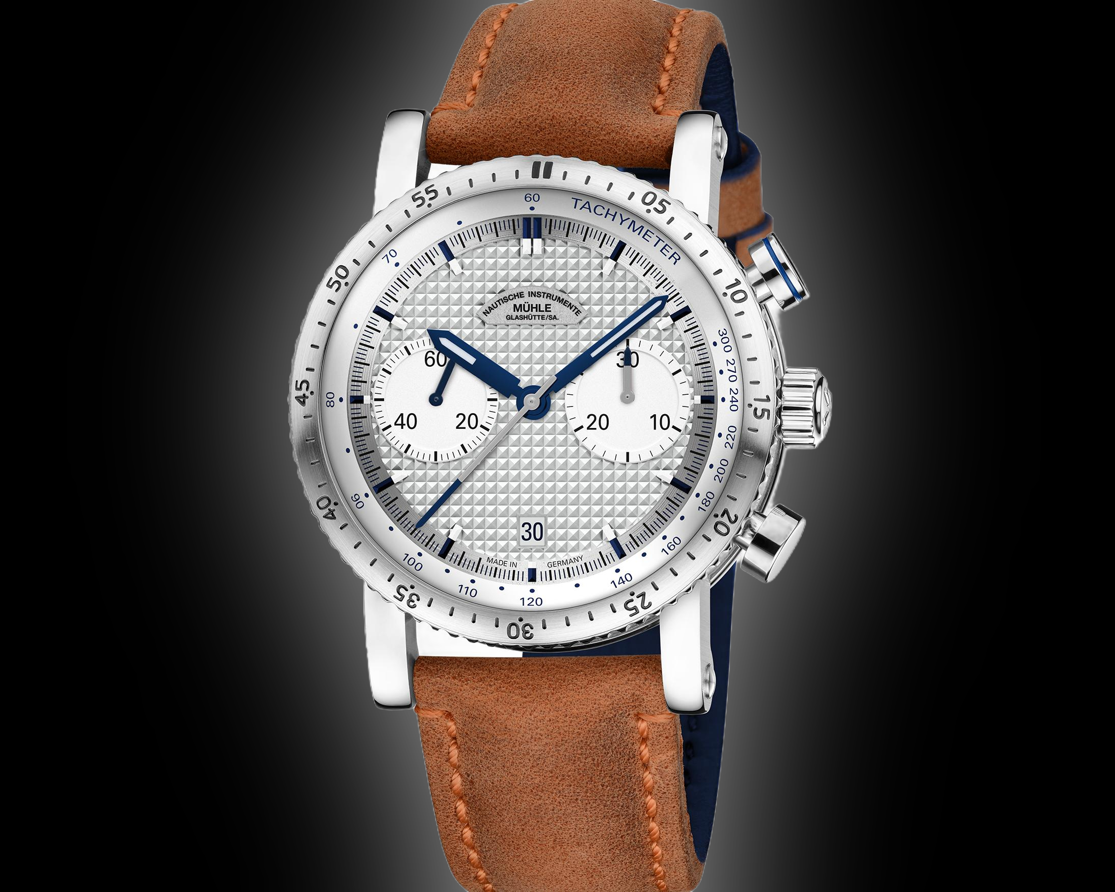 Muehle Glashuette Teutonia M1-29-65 Silver Dial, Stainless Steel