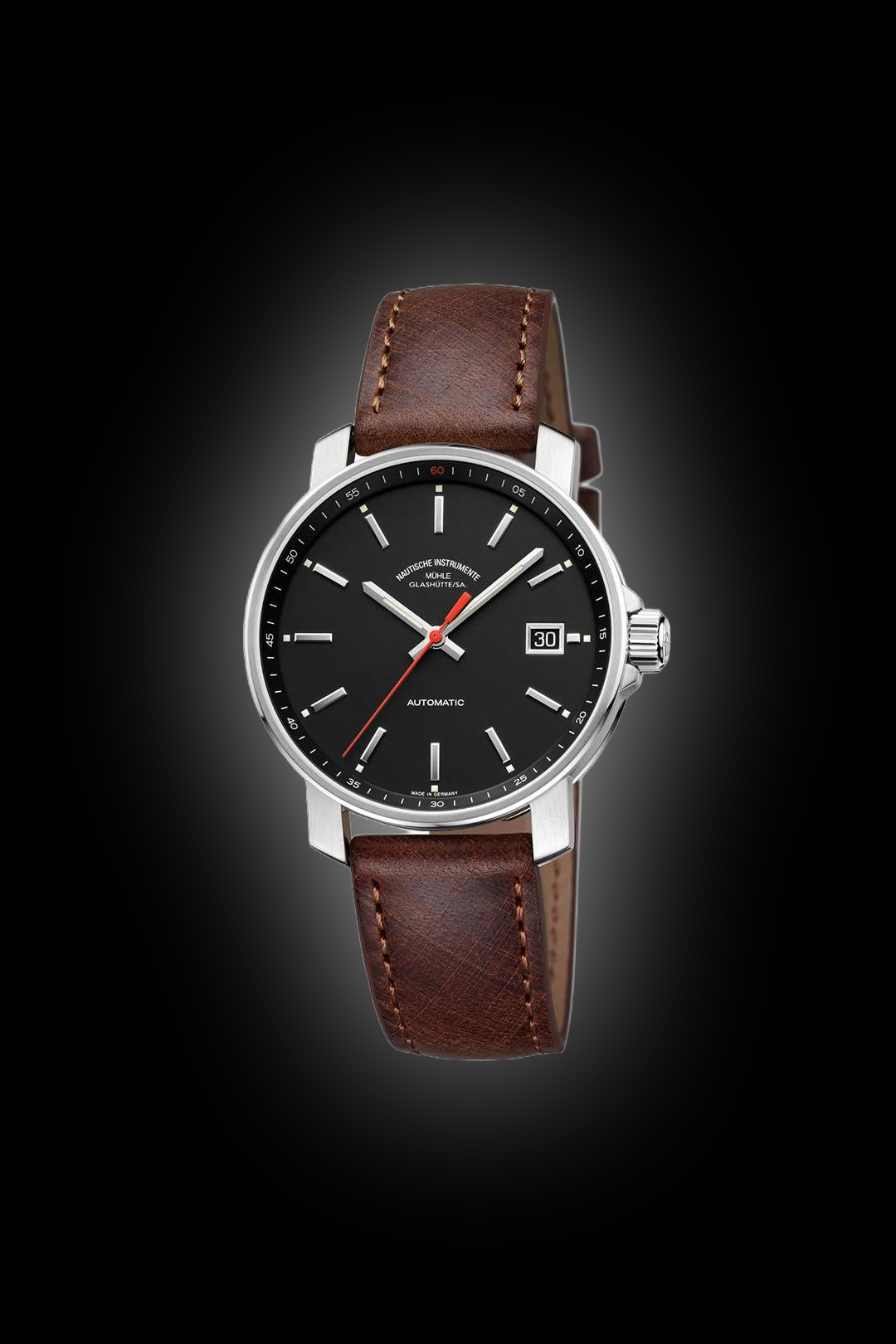 Muehle Glashuette 29er M1-25-23 Black Dial, Stainless Steel,