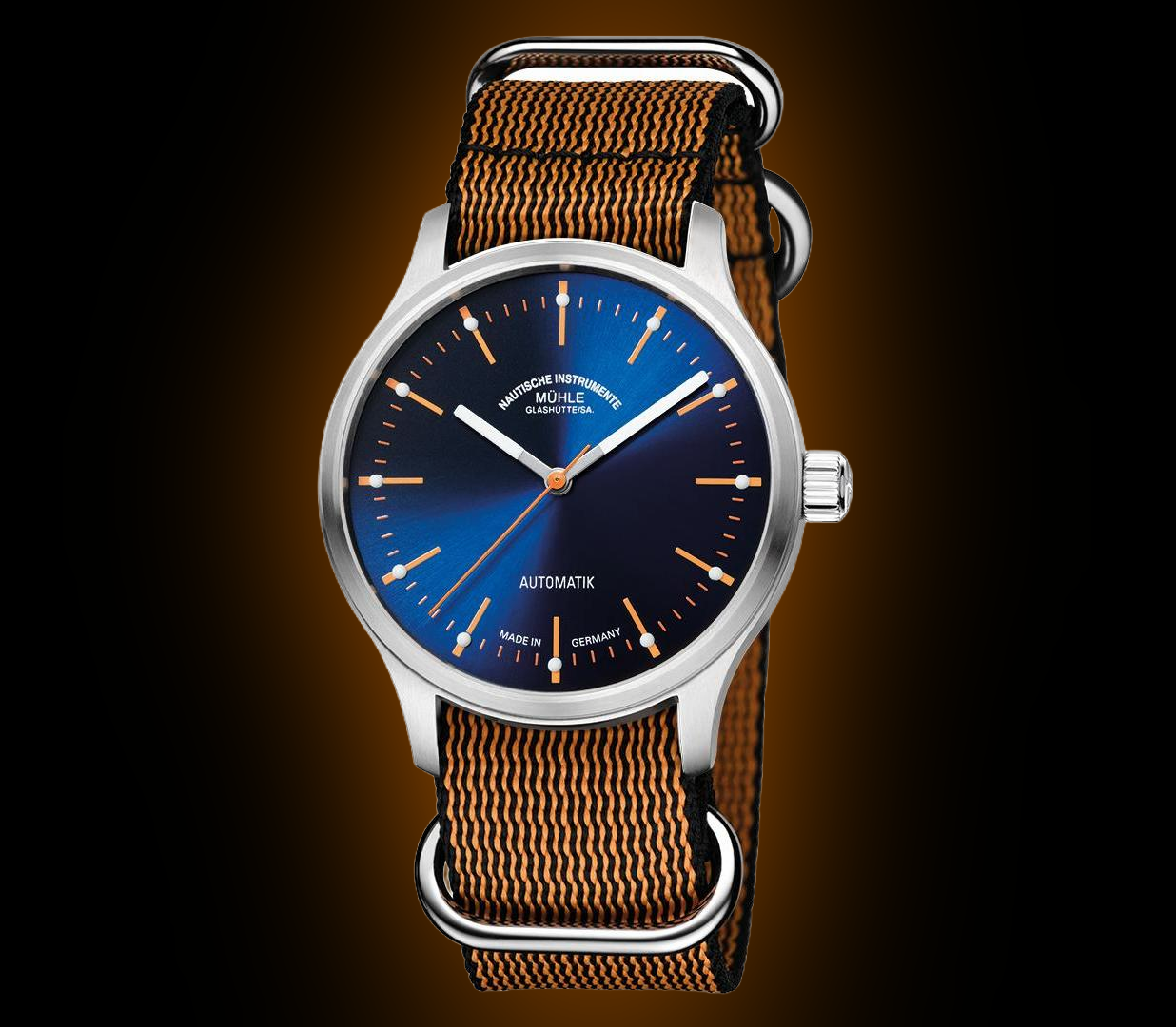 Muehle Glashuette Panova M1-40-72 Blue Dial, Stainless Steel, 40.0