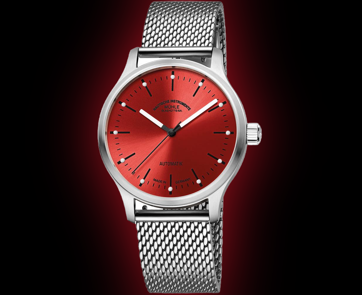Graal Ore Glashütte 赤色グラス Explore Muehle Glashuette Red Dial Watches | Coveted