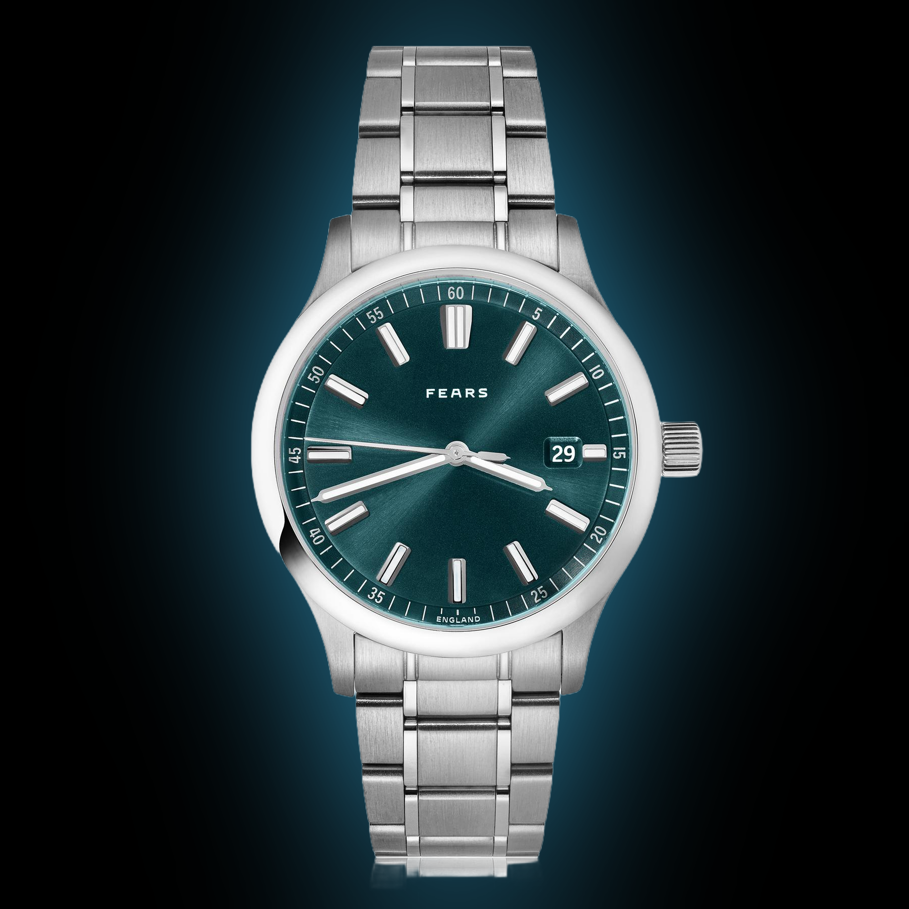 Fears Redcliff Mallard Green Dial, Stainless Steel, 39.5 mm, Date ...
