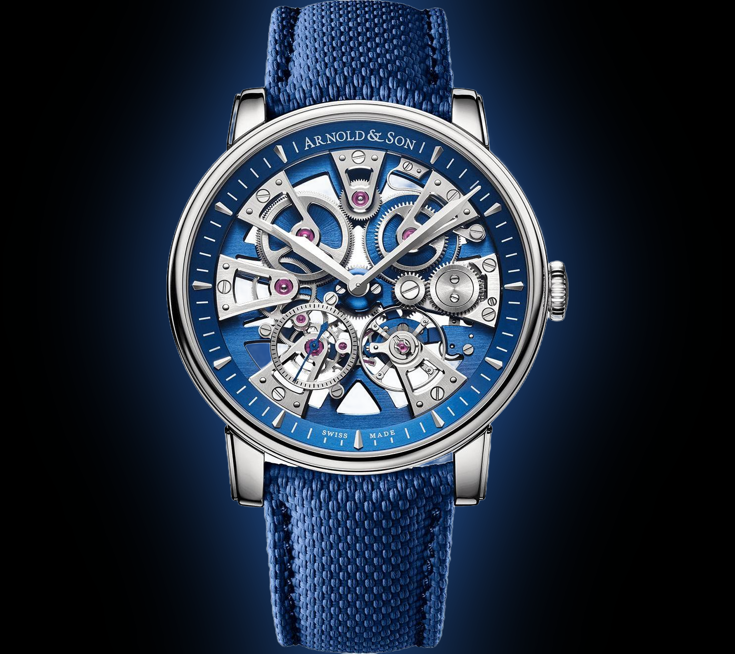 アラビアンナイトウ Arnold & Son Nebula 1NEAS Blue Dial, Stainless Steel, 41.5